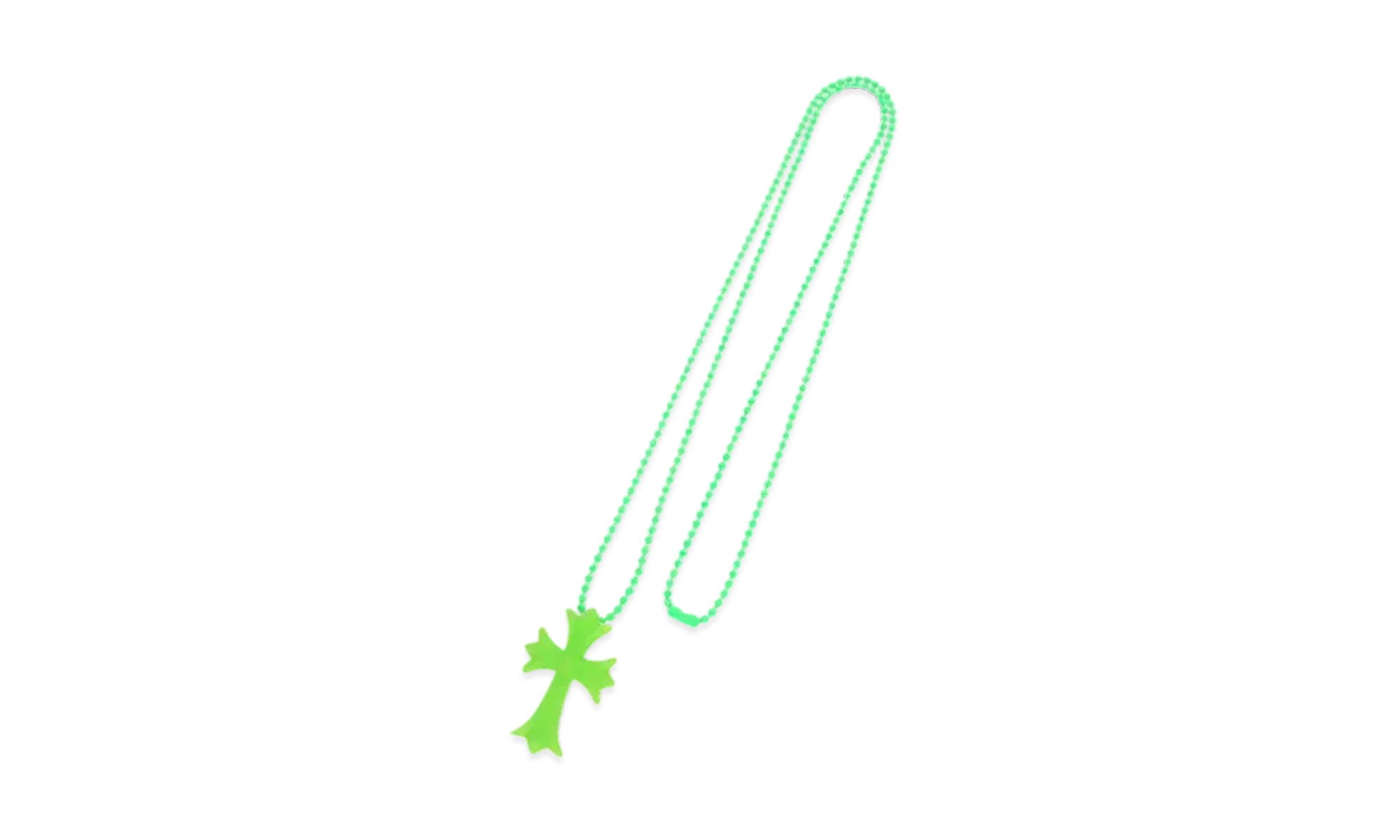 Silicon Small CH Cross Necklace "Green" CHRM0485 - Image 2