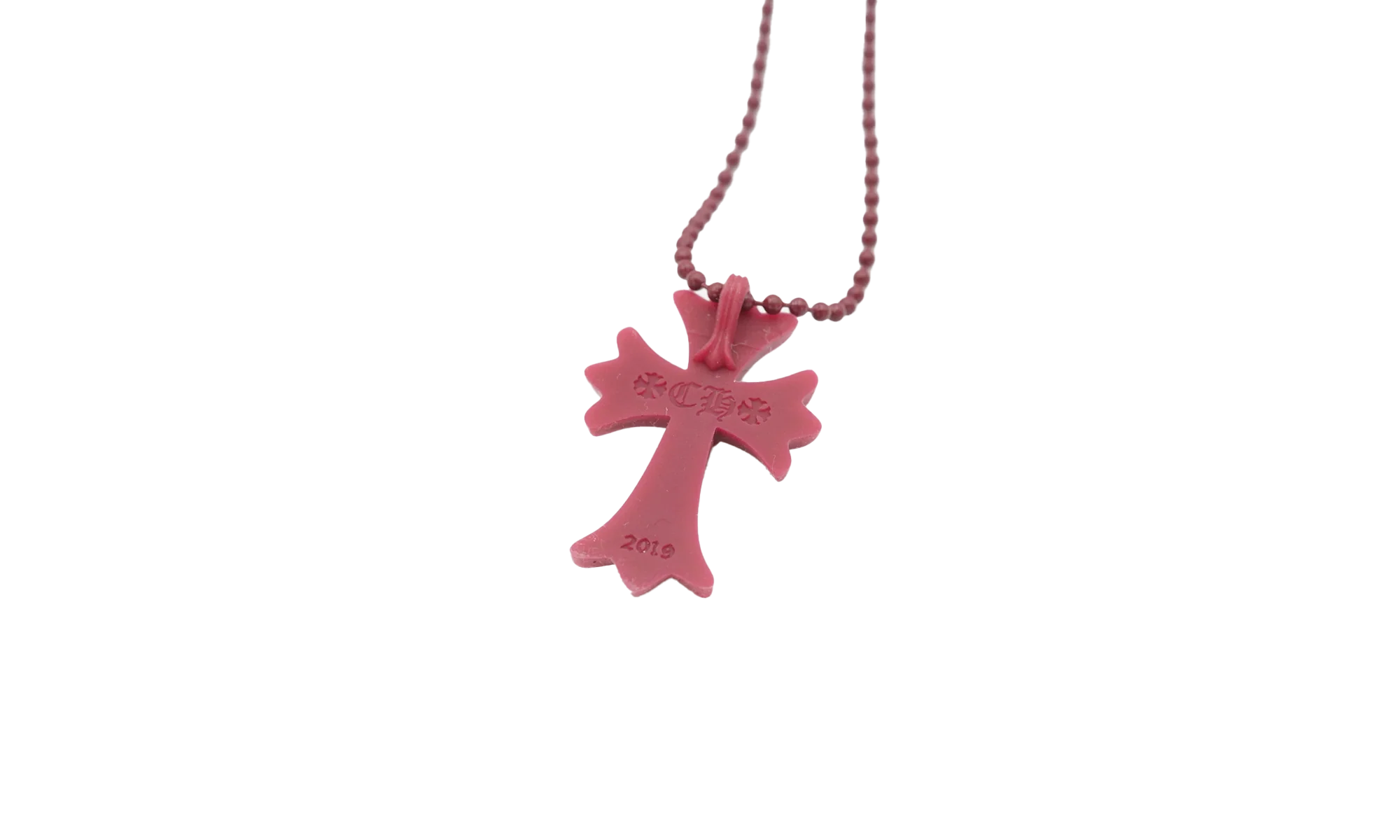 Silicrone Cross Necklace "Red Wine" CHRM0656 - Image 2