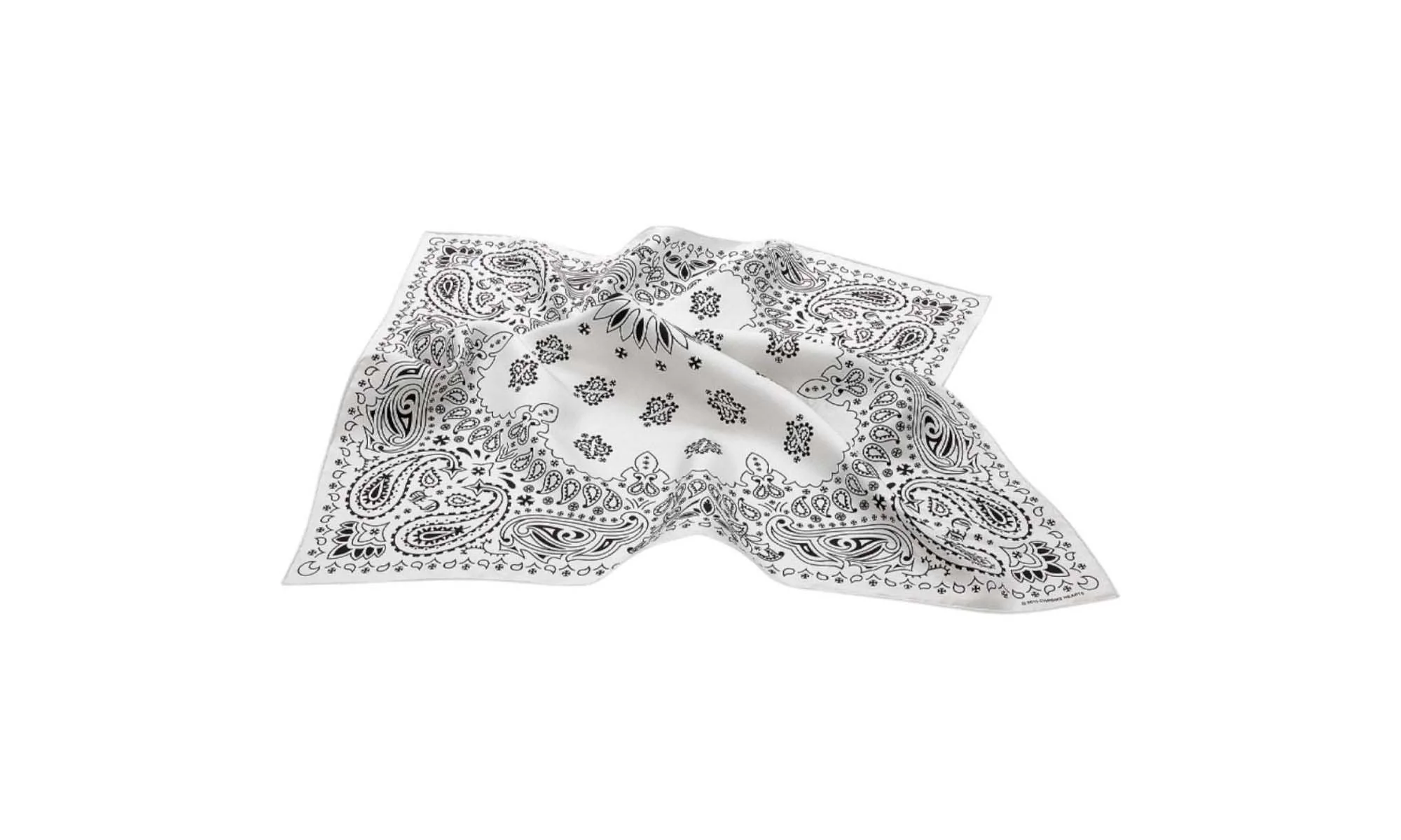 Silk bandana scarf "Black/White" CHRM0464 - Image 2