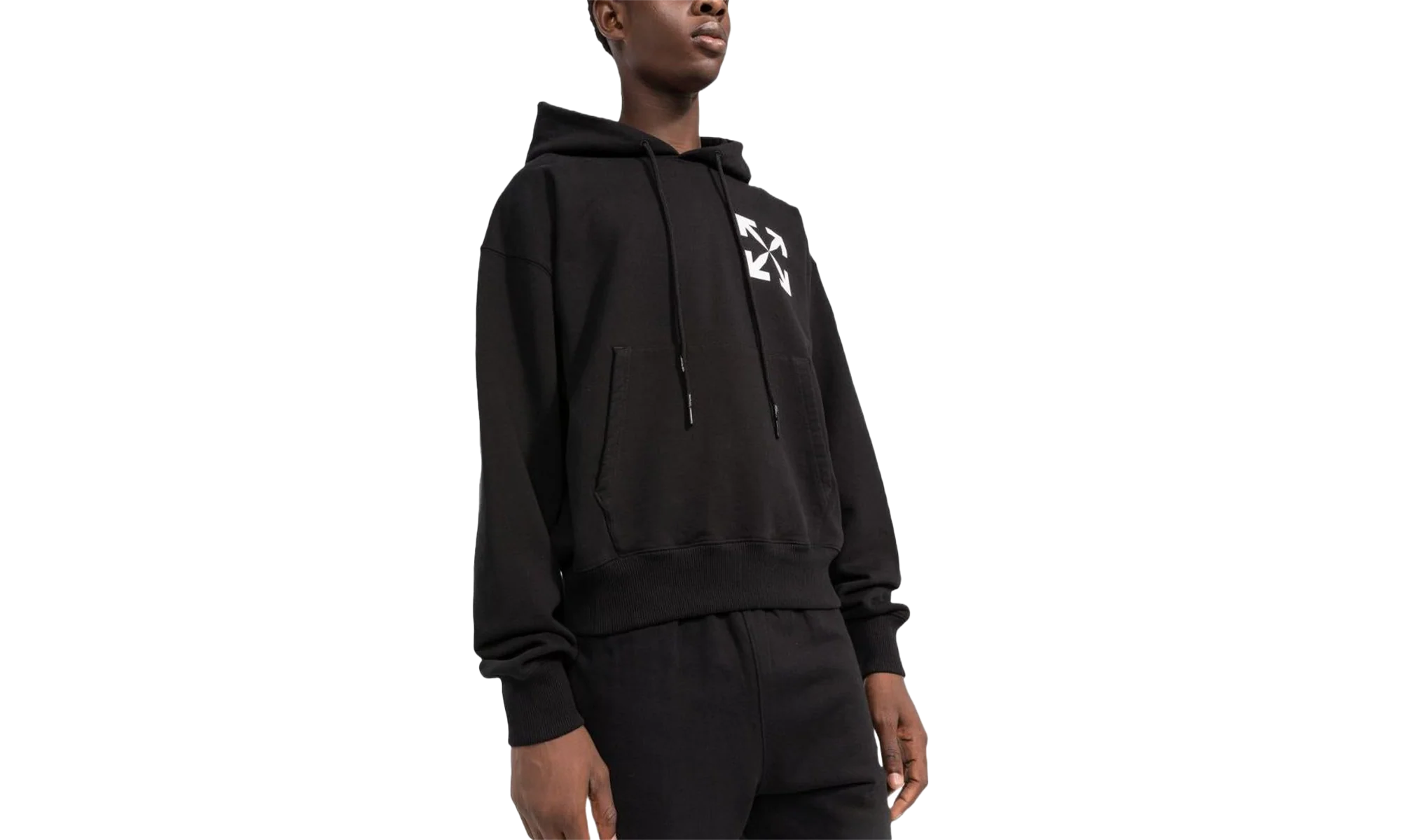 Single Aarow Over Hoodie "Black / White" ZCOP08B1 - Image 2