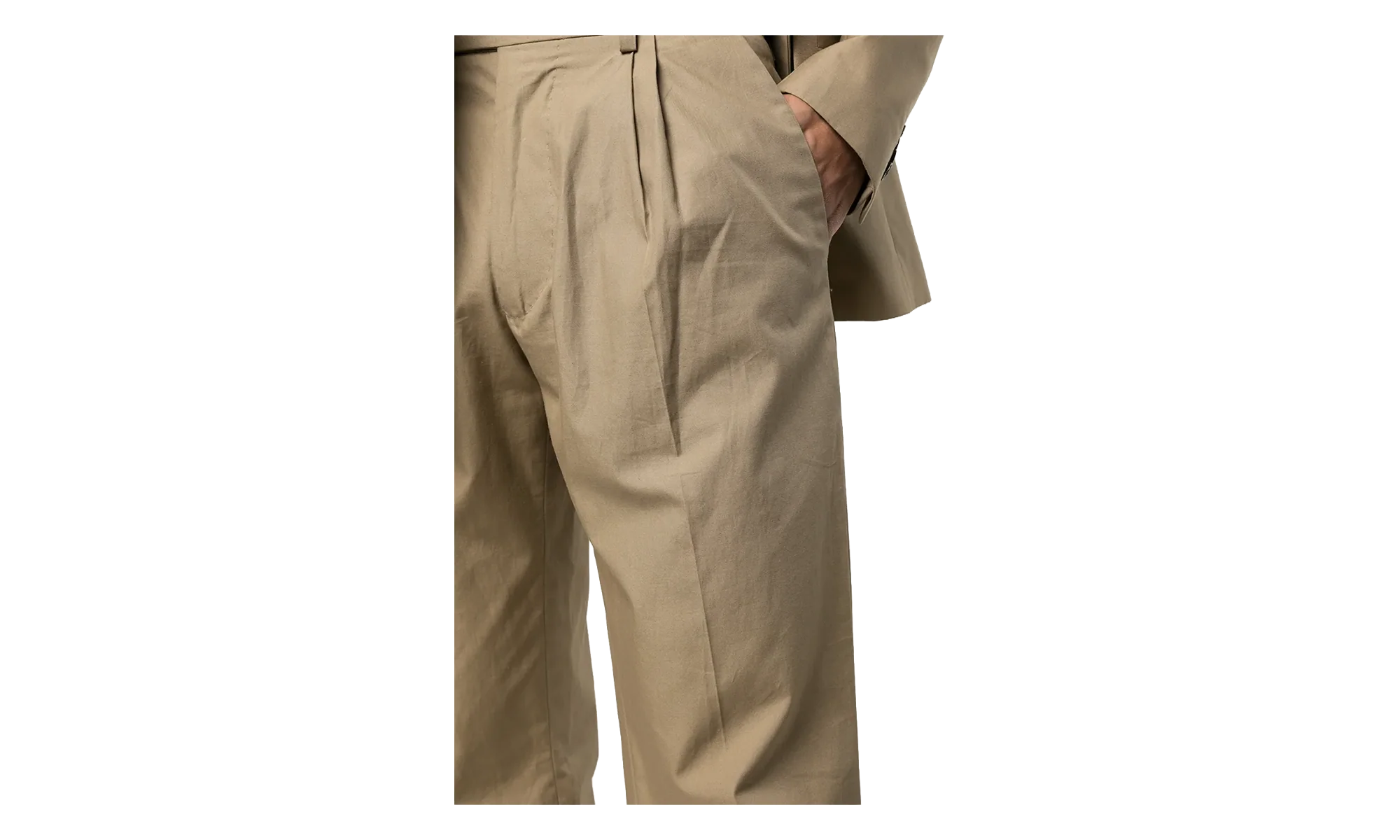 Single Pleat Relaxed Trouser "Brown" MPR001 210 - Image 2