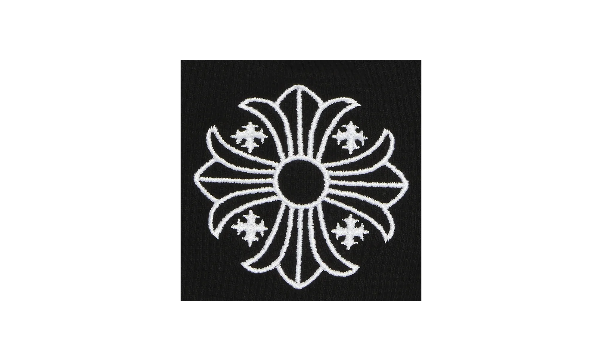 Skull Cross Logo Beanie "Black / White" CHRM0575 - Image 2
