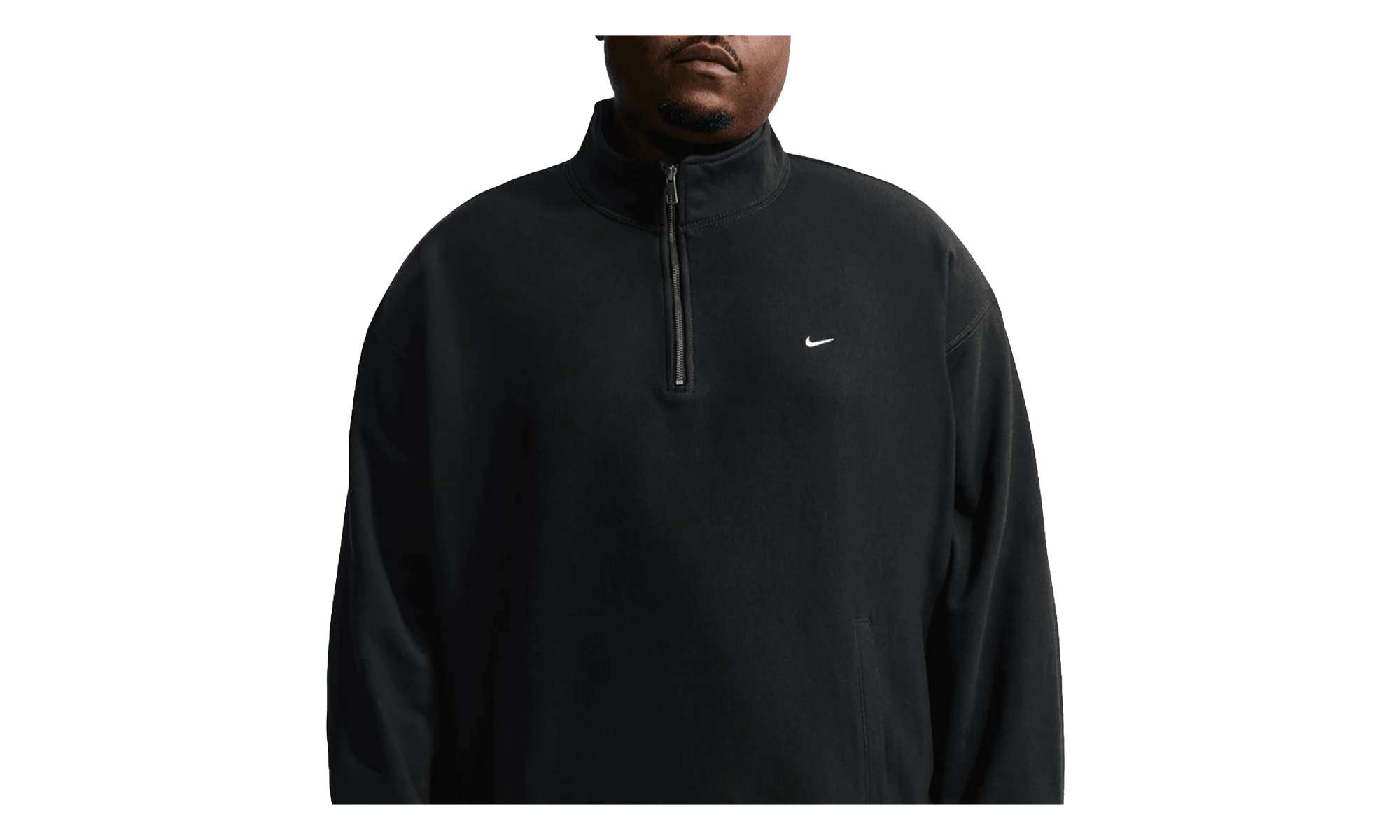 Solo Swoosh Full Zip Hoodie "Black / White" HV1094 010 - Image 2
