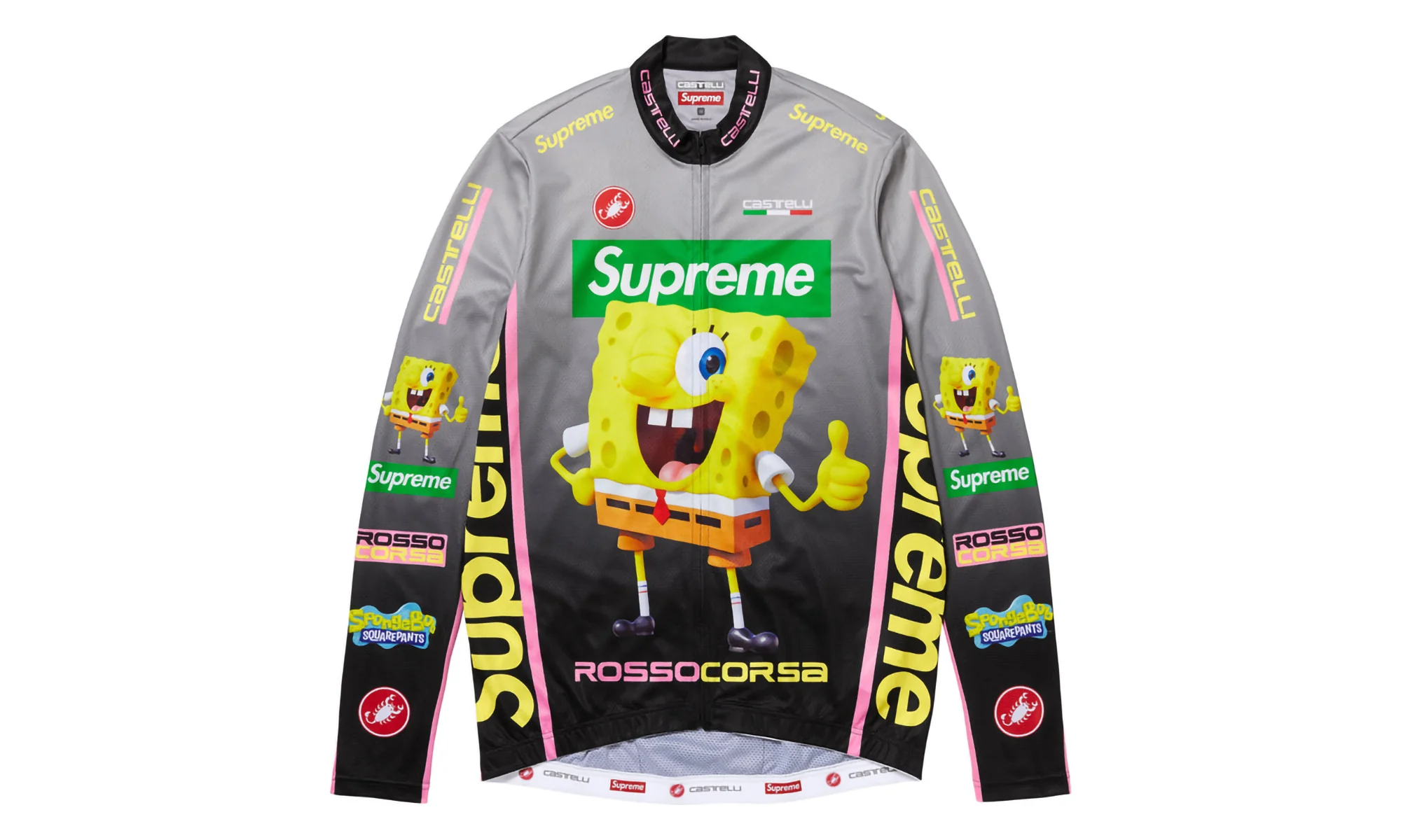 SpongeBob SquarePants CastelliĀ® L/S Cycling Jersey "SS25 - Black" SU25384