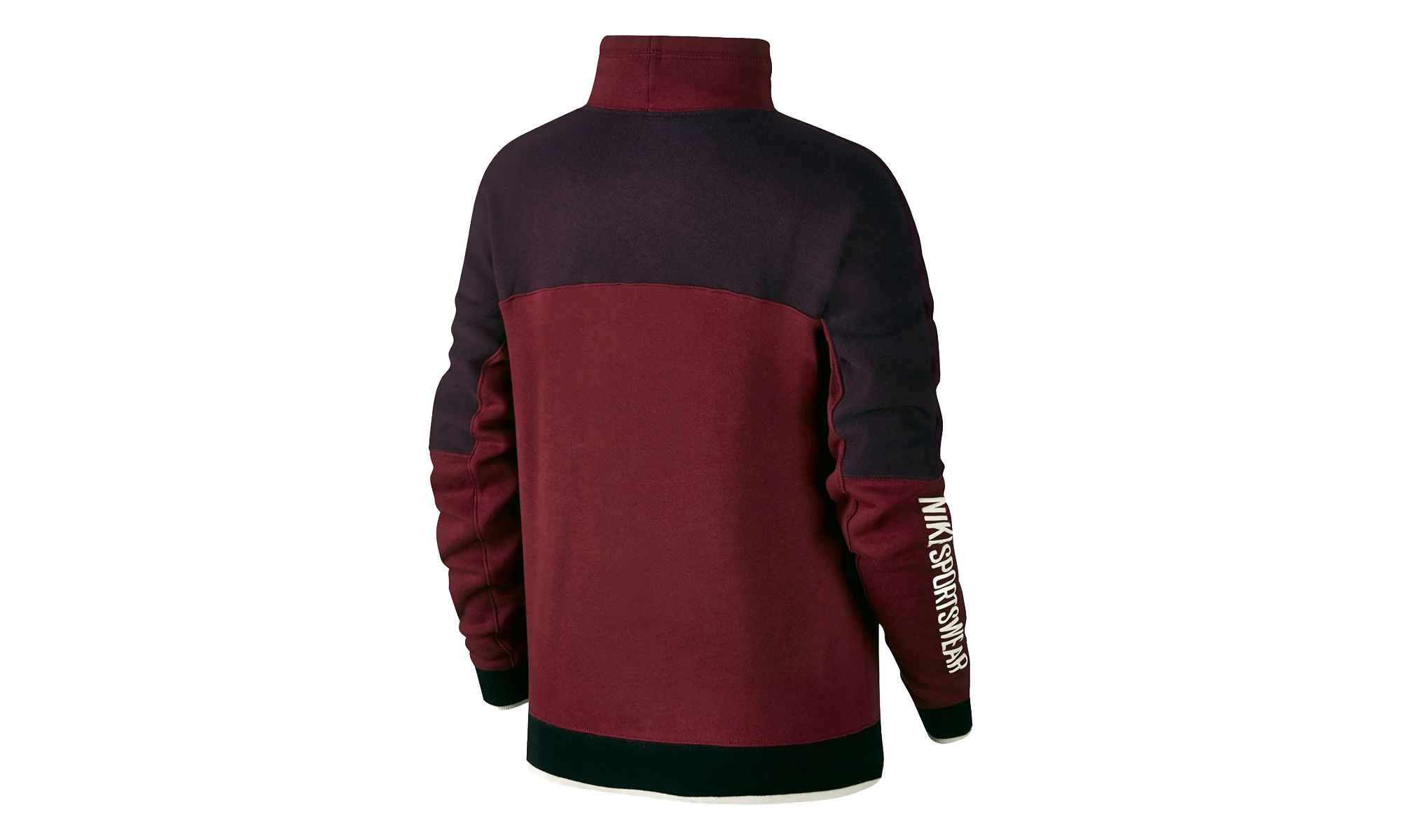 Sportswear Archive Half Zip Pullover Hoodie WMNS "Burgundy / Black" 855701 677 - Image 2