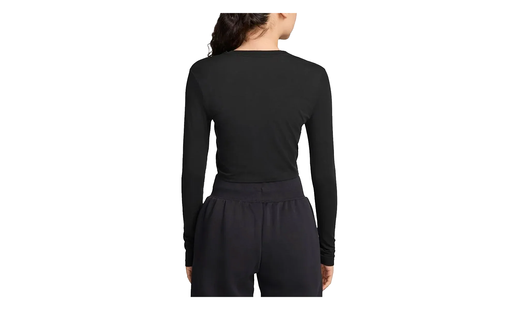 Sportswear Chill Knit Slim LS Cropped Top WMNS "Black" HF5322 010 - Image 2