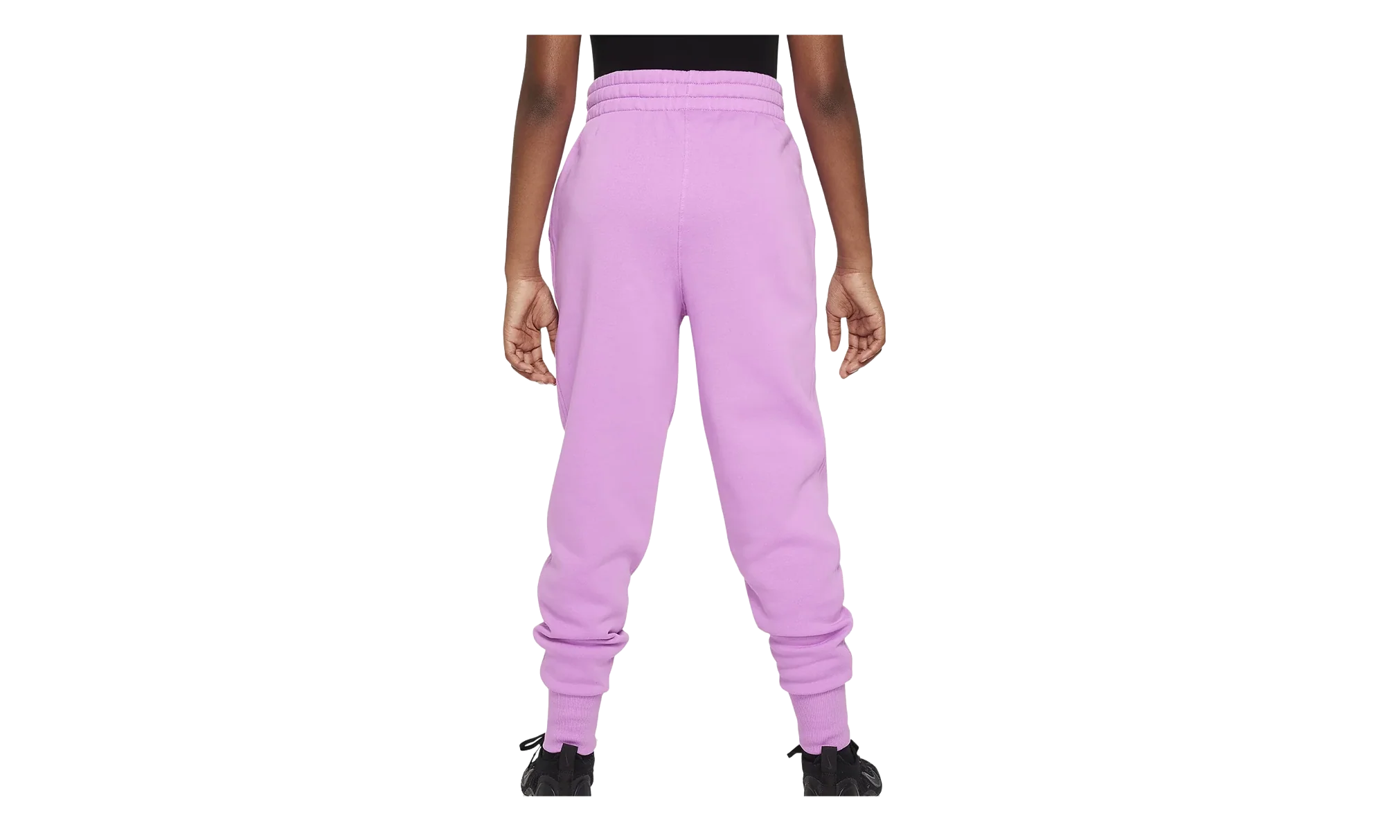 Sportswear Club Fleece Girls' High-waisted Fitted Pants GS "Rush Fuchsia / Rush Fuchsia / White" FD2921 532 - Image 2