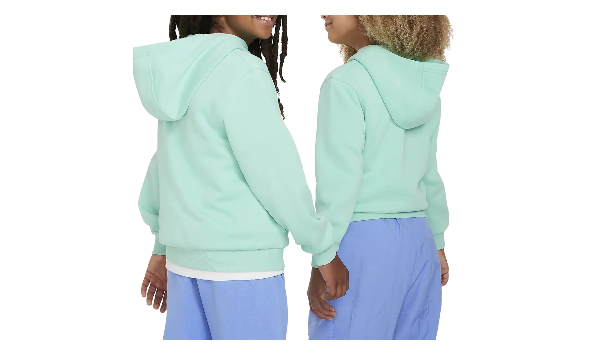 Sportswear Club Fleece Hoodie GS "Emerald Rise / White" FD2988 349 - Image 2