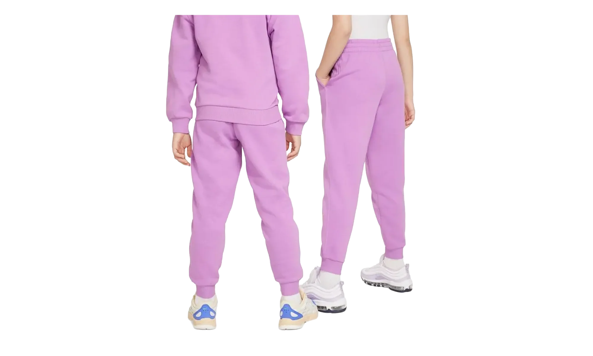 Sportswear Club Fleece Jogger Pants GS "Rush Fuchsia / Emerald Rise / Opti Yellow" FD3031 532 - Image 2