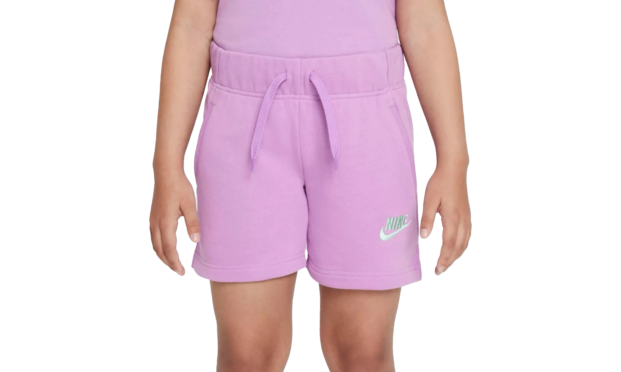 Sportswear Club French Terry Shorts GS "Violet Shock / Mint Foam" DA1405 591