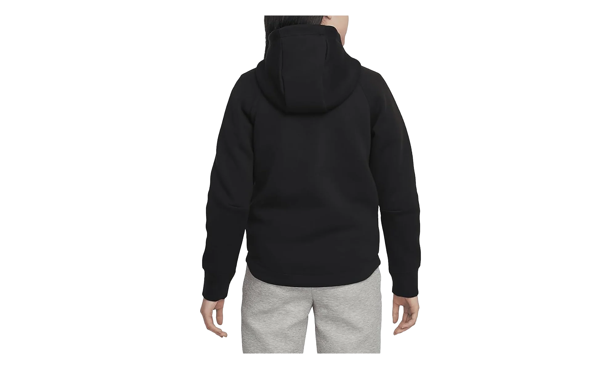 Sportswear Tech Fleece Girls' Full-Zip Hoodie GS "Black / Black / Black" FD2979 010 - Image 2