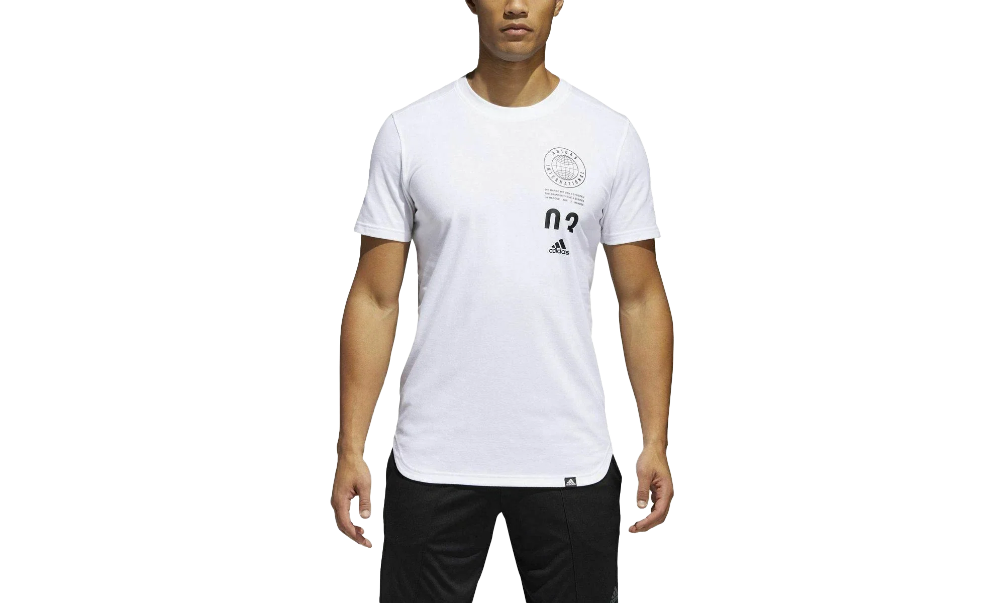 Stack Scoop Tee "White / Black" CY6337