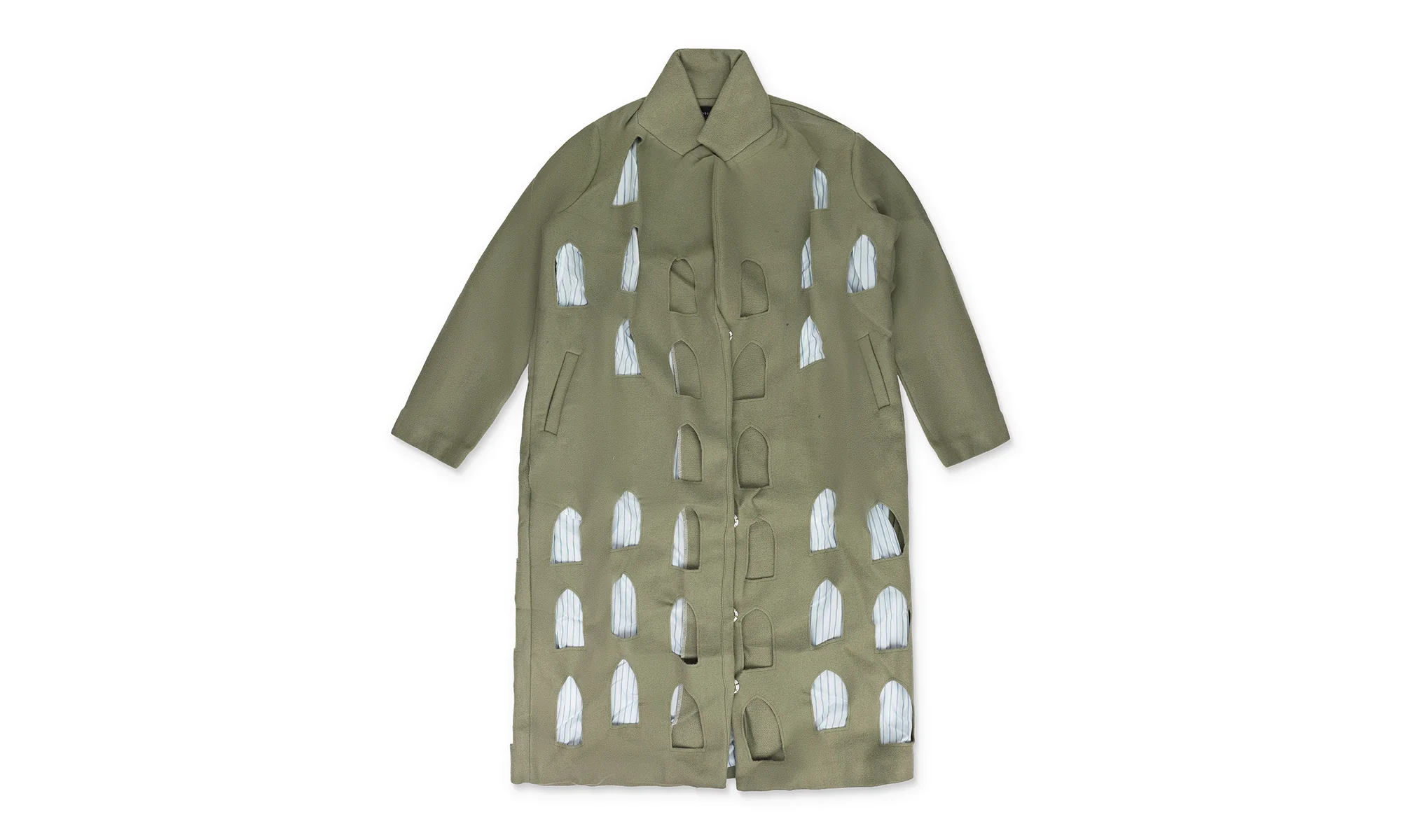 STAINED GLASS LASER TRENCH COAT "GREEN" 113001020011AW23