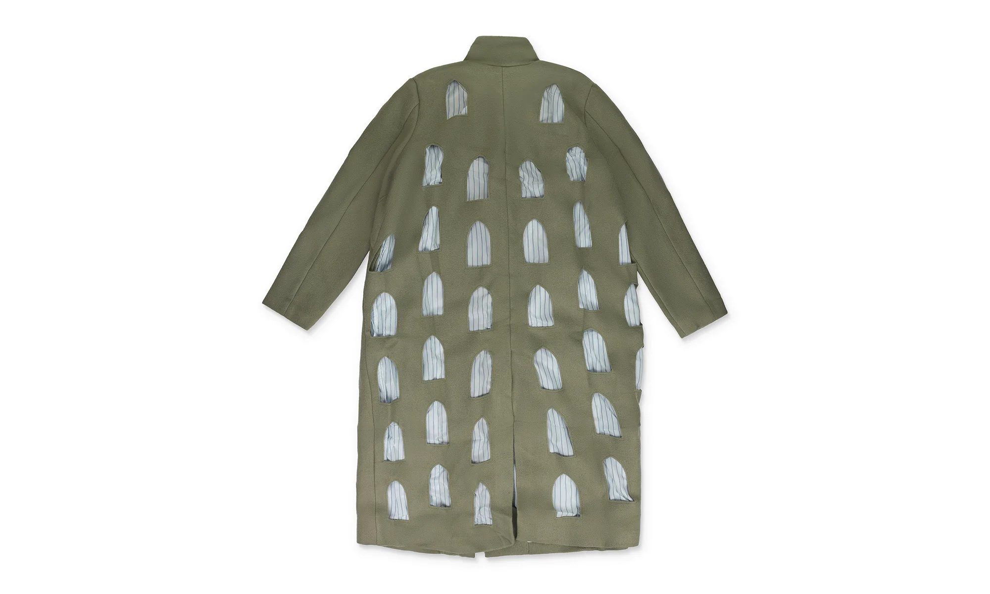 STAINED GLASS LASER TRENCH COAT "GREEN" 113001020011AW23 - Image 2