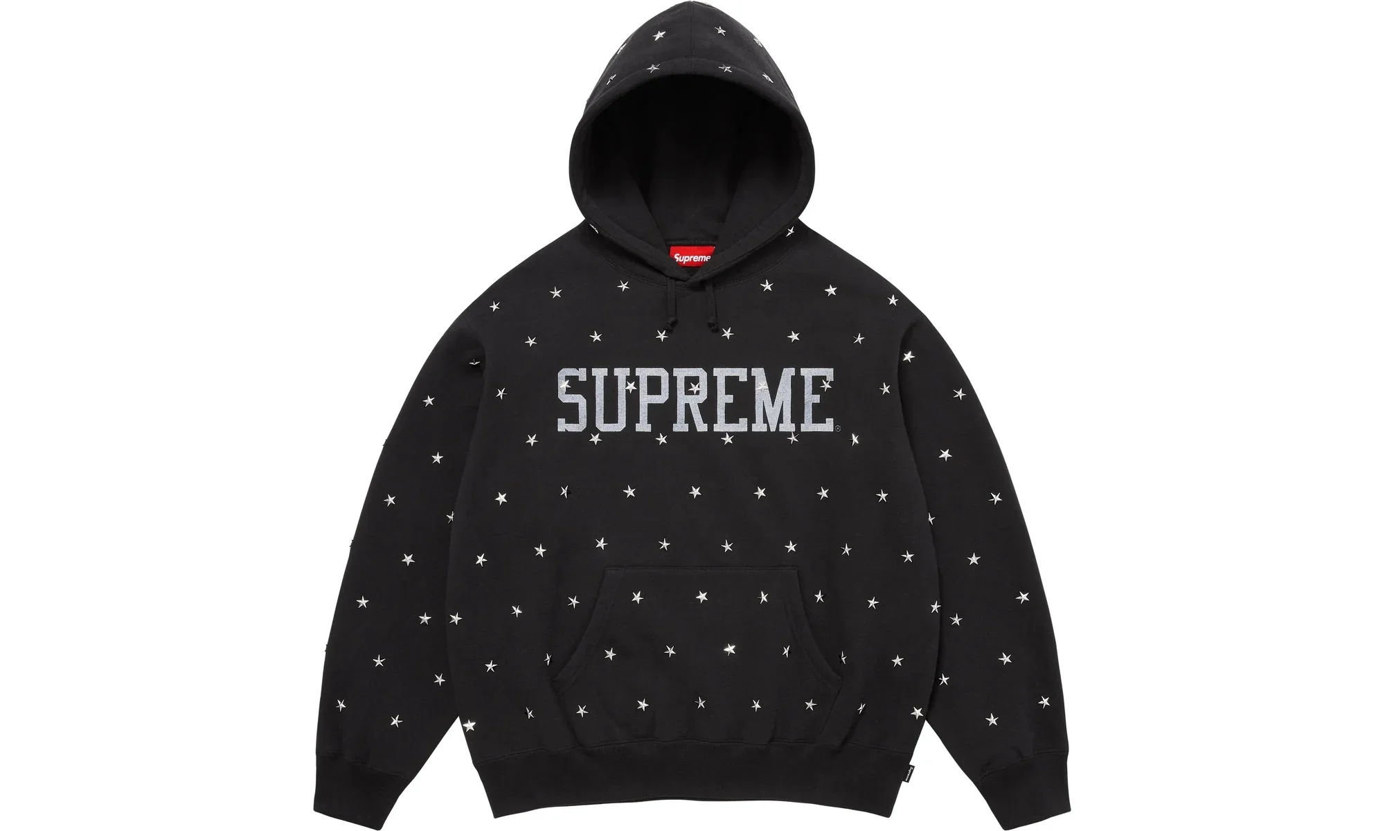 Stars Studded Hooded Sweatshirt "FW25 - Black" SU26908