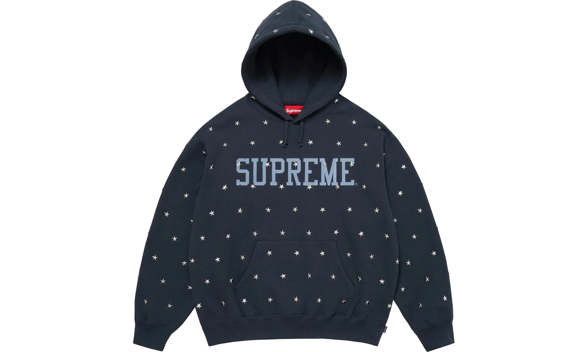 Stars Studded Hooded Sweatshirt "FW25 - Navy" SU26907