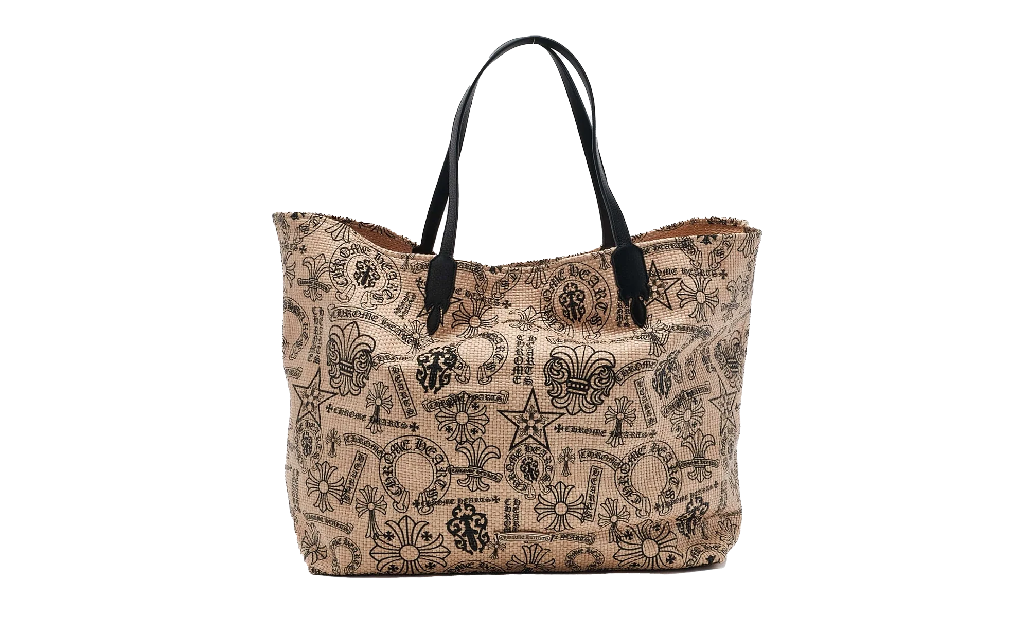 Stencil Monogram Cross Beach Tote bag "Beige - Large" CHRM0549