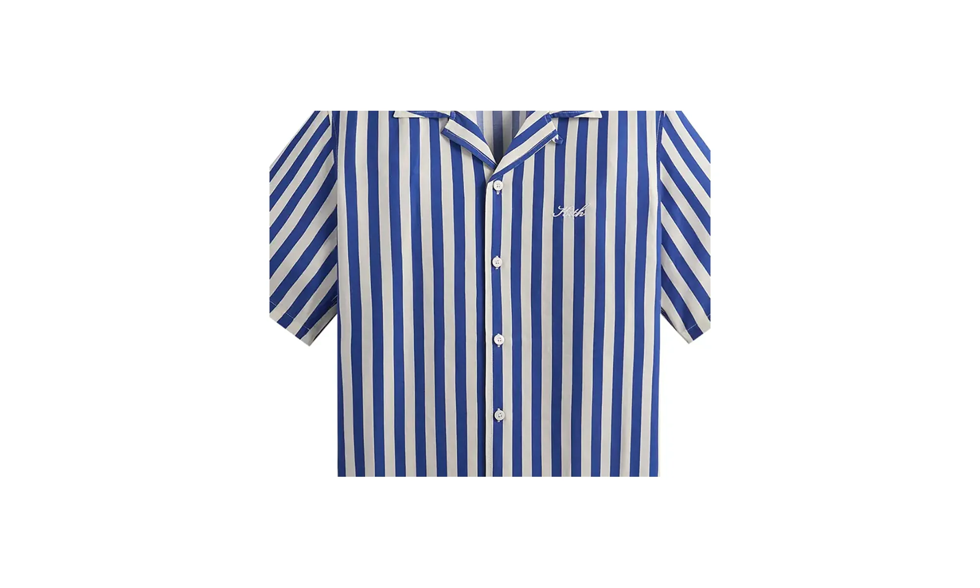 Striped Thompson Camp Collar Shirt "Current" KHM032196 412 - Image 2