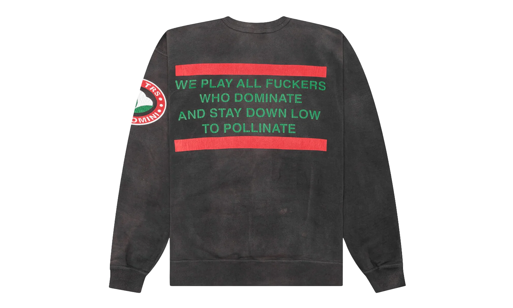 STTRS Logo Crewneck Sweatshirt "Saint Michael - Black" DT363 - Image 2