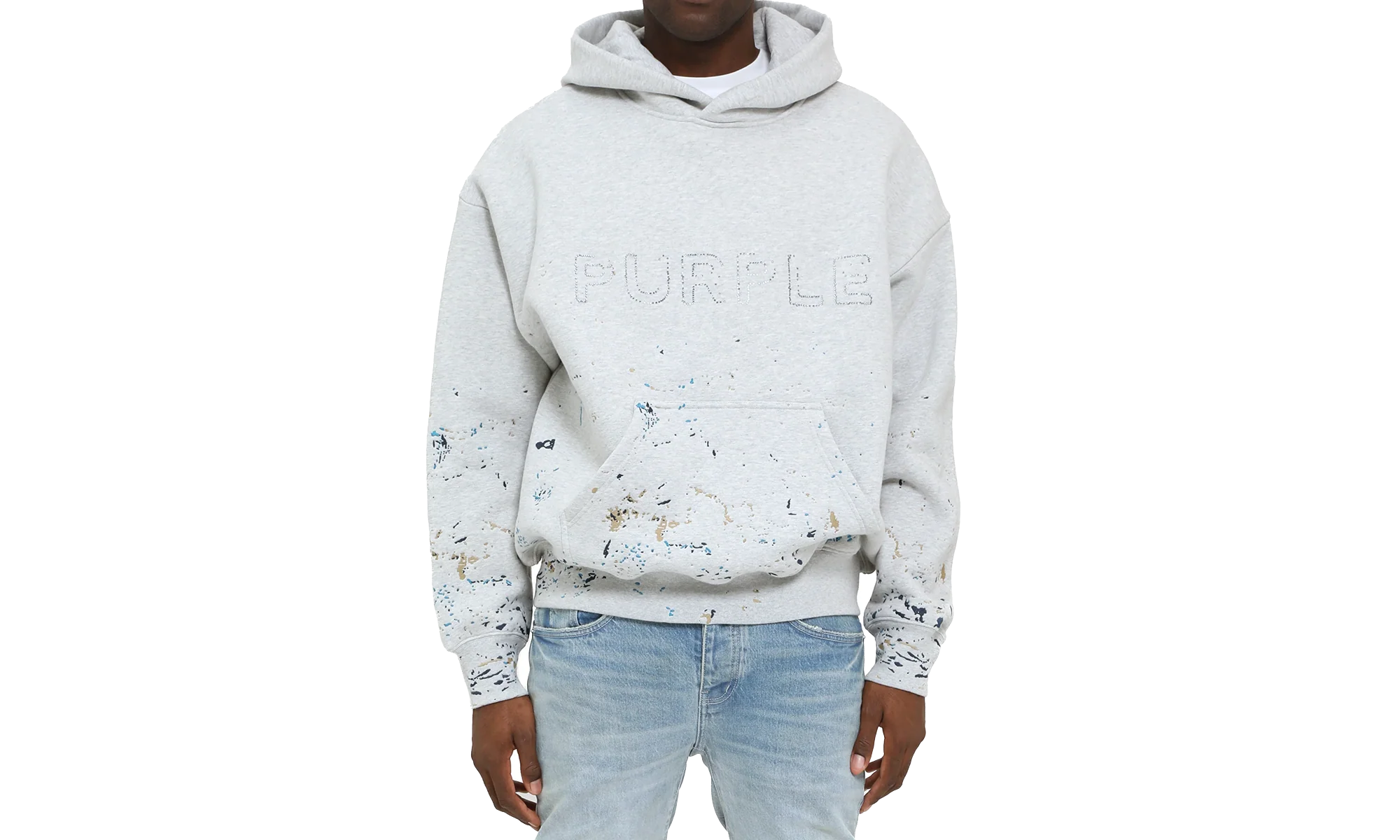 Studded Camo Hoodie "Gray" P401 HFGC425