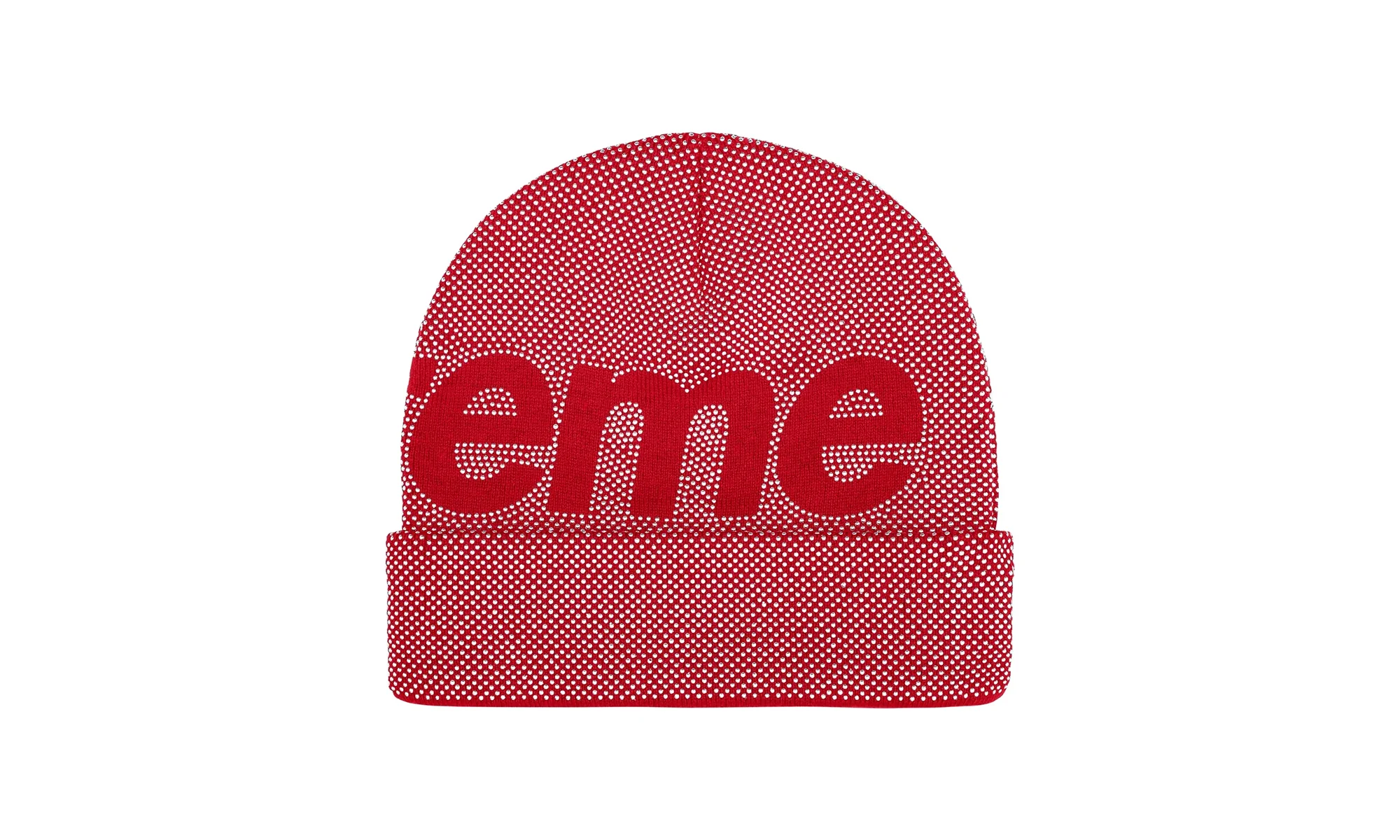 Studded Knockout Big Logo Beanie "FW25 - Red" SU26790 - Image 2