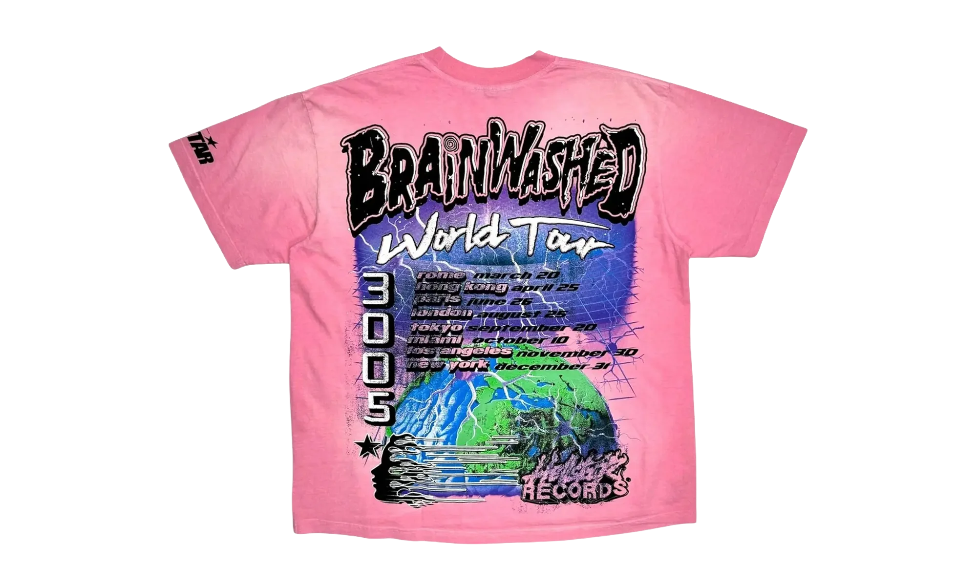 Studios Brainwashed World Tour Short Sleeve T-Shirt "Pink" HSR116 - Image 2