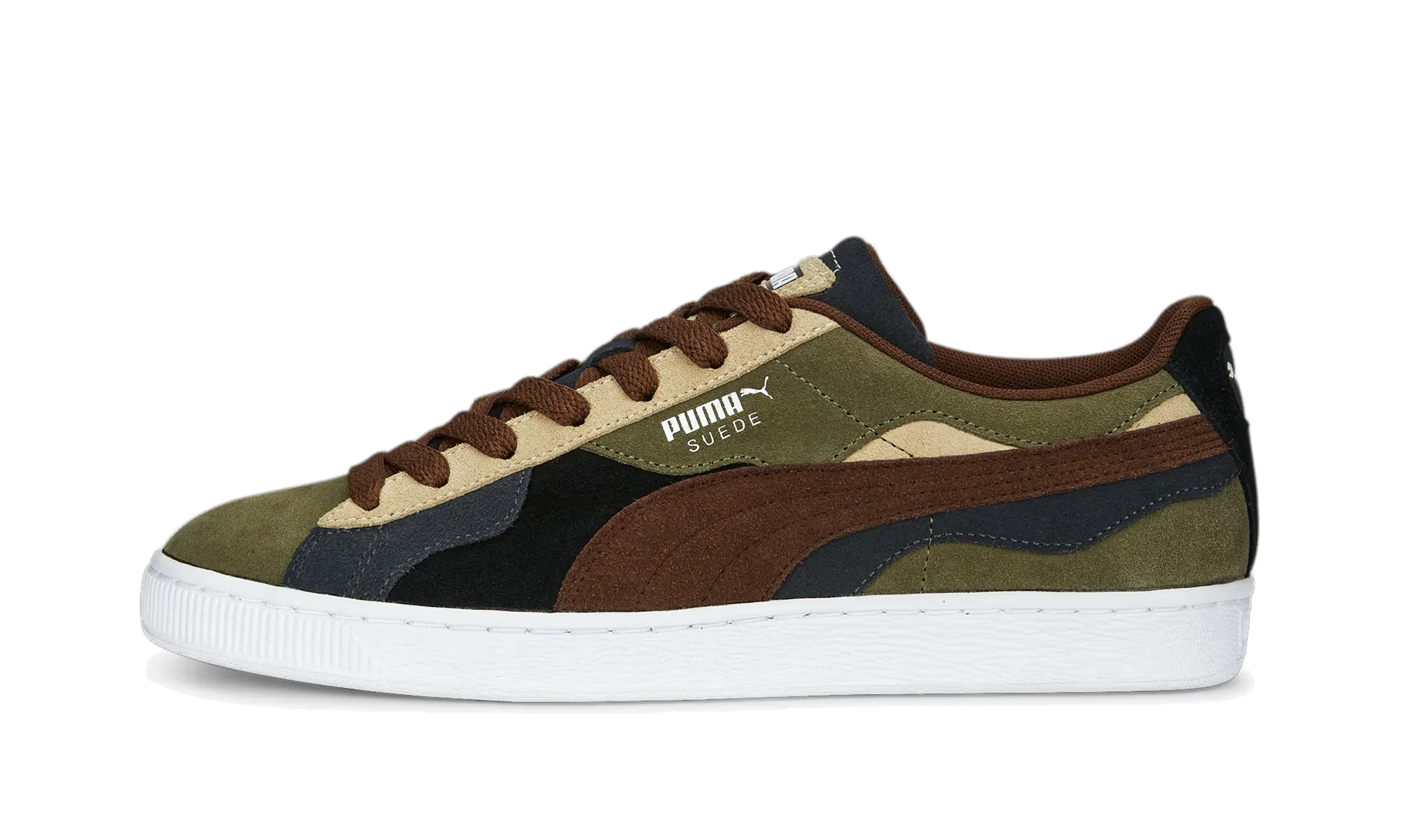 SUEDE "Camowave - Olive Chestnut Brown" 389277 01