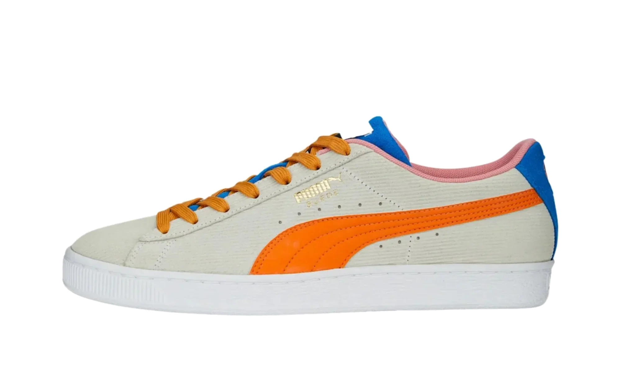 Suede "Cord - White Royal Orange" 390113 01