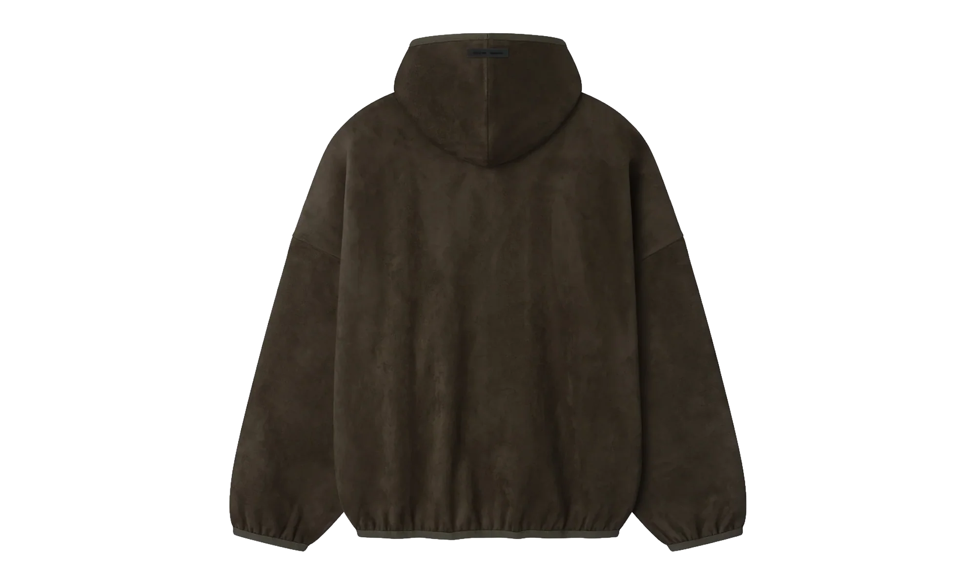 Suede Fleece Modern Hoodie "Brown" 192HO256943F - Image 2