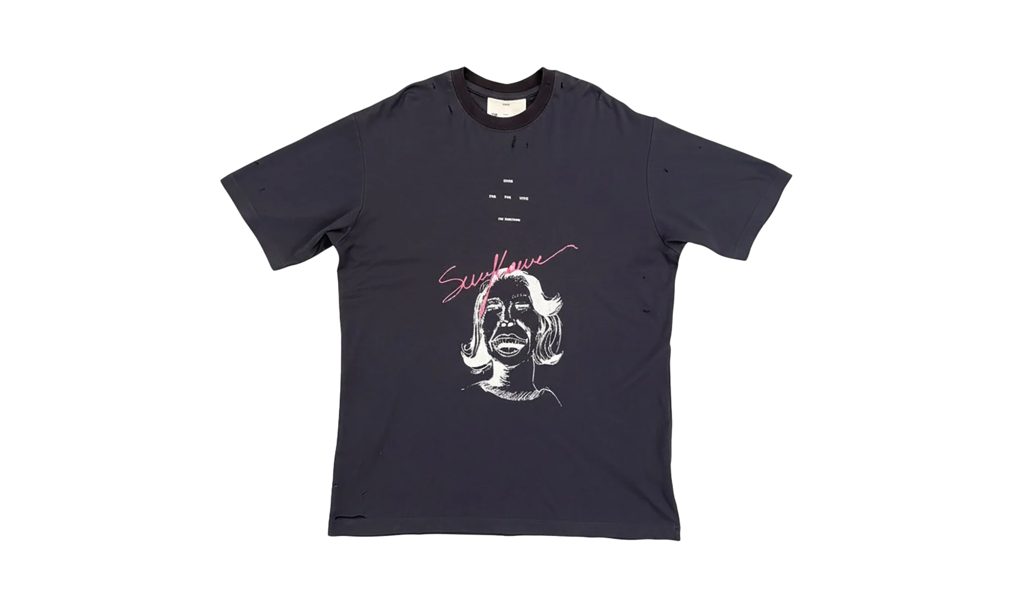 SUNFLOWER OVERSIZED TEE "Navy" 252_MTS018P3_LUXENVY