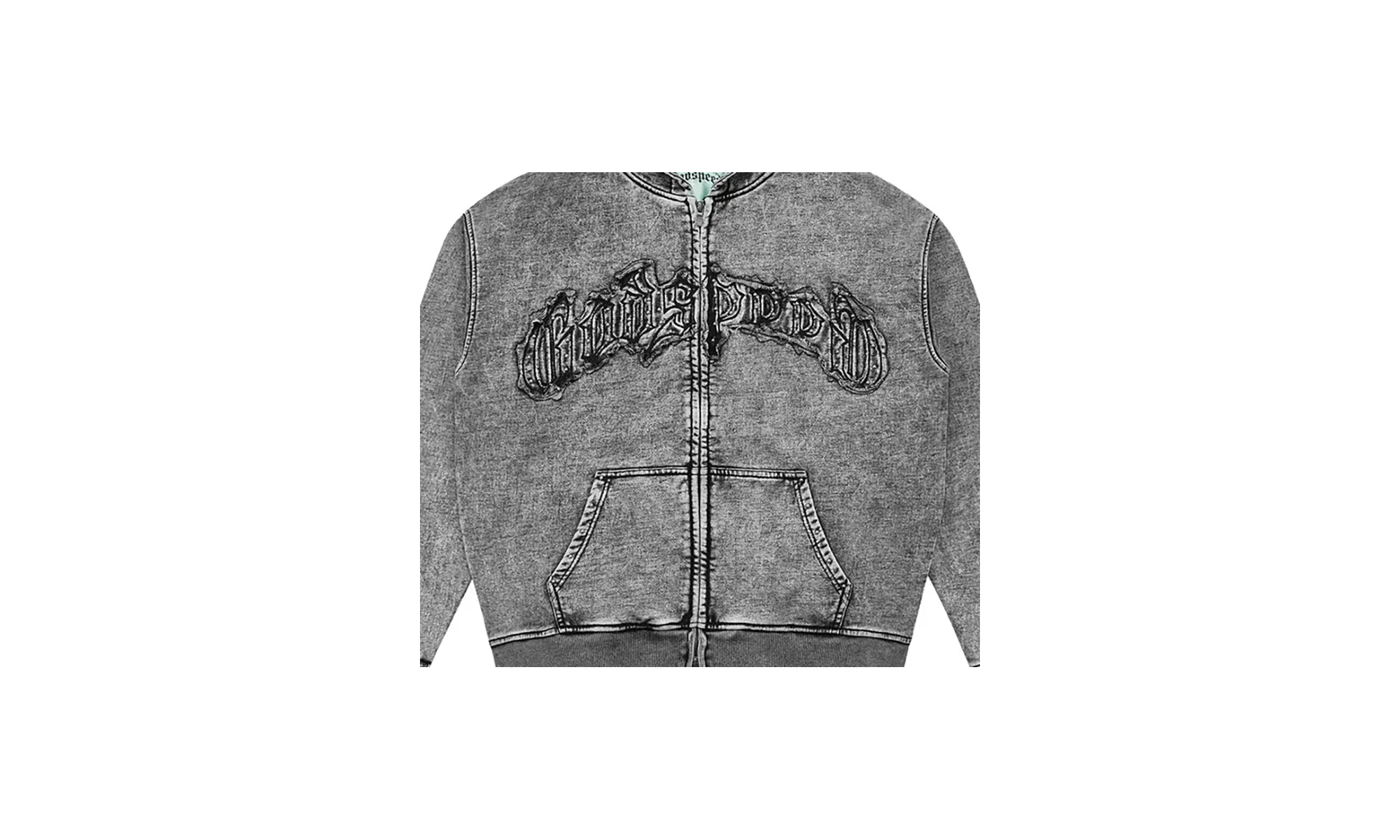 Symmetric Studded Hoodie "Acid Wash" 13MBUT5E - Image 2