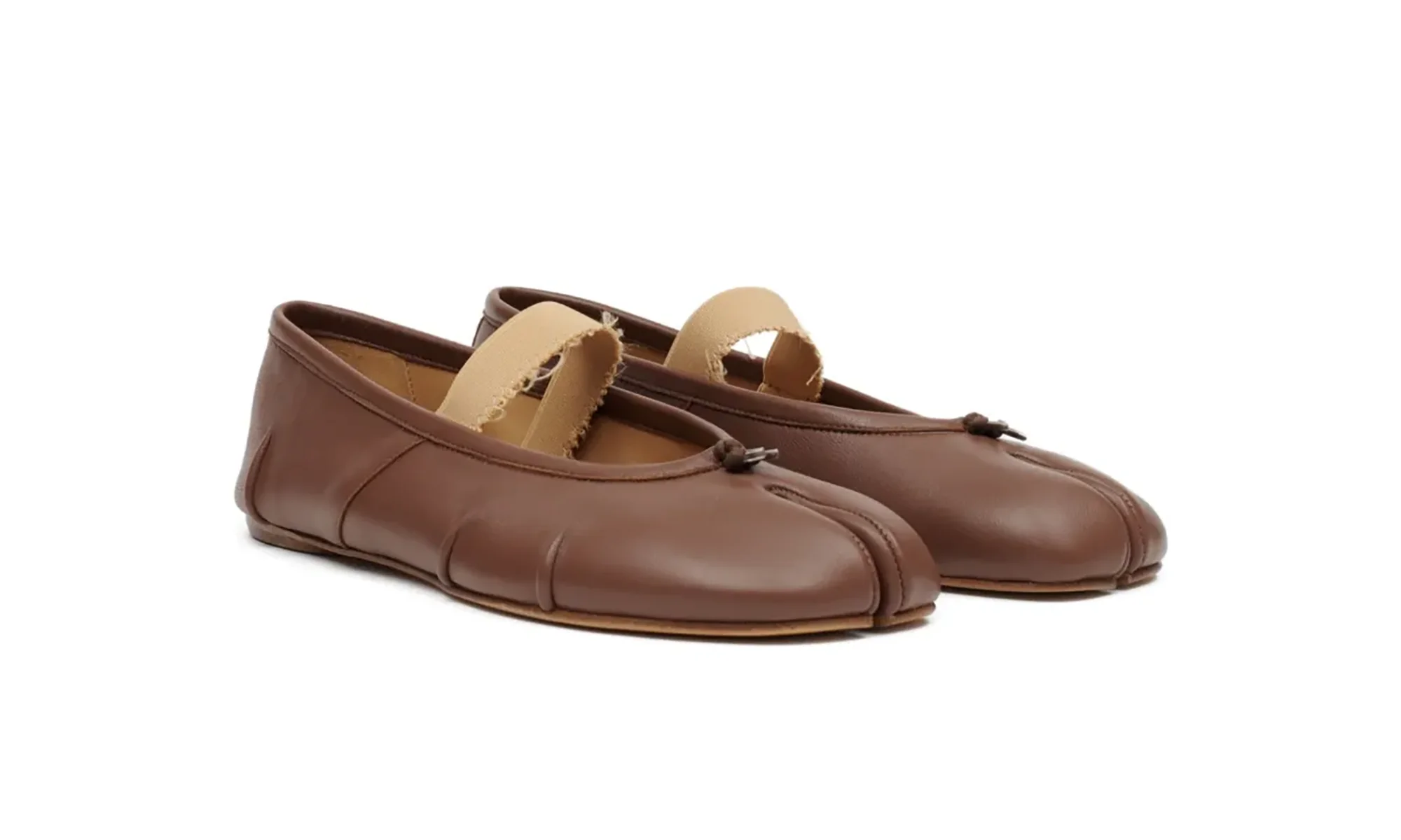 Tabi Elastic Band Ballerina WMNS "Warm Coffee / Nude" S39WZ0104 P6853 HB038 - Image 2