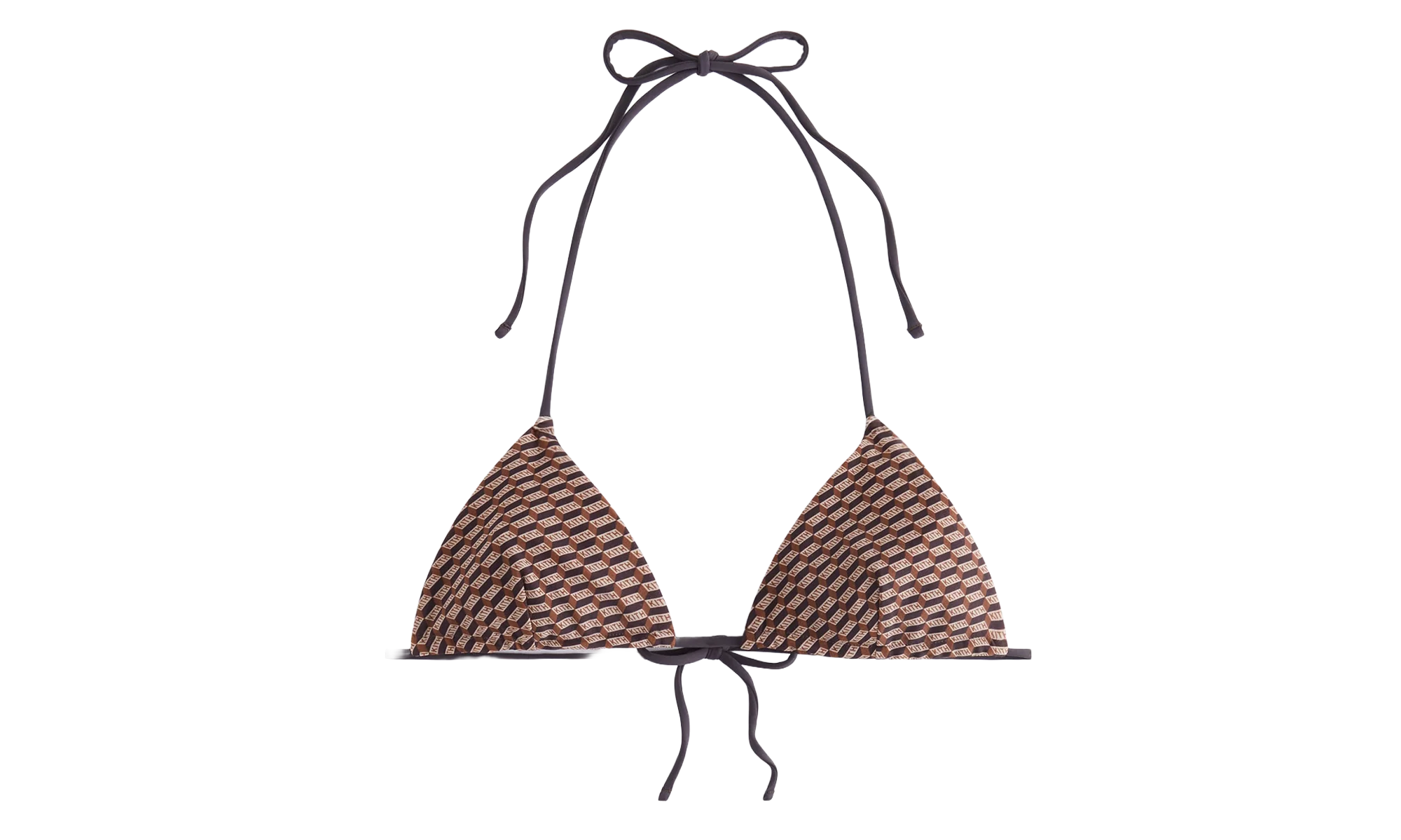 Talia Ii Monogram Tie Top "Brown" khw070070 210 - Image 2