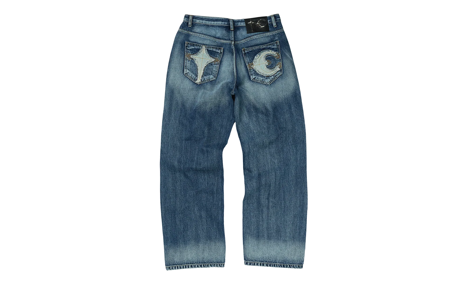 TC Bone Leather Denim Pants "Blue" TC25PT2101 - Image 2
