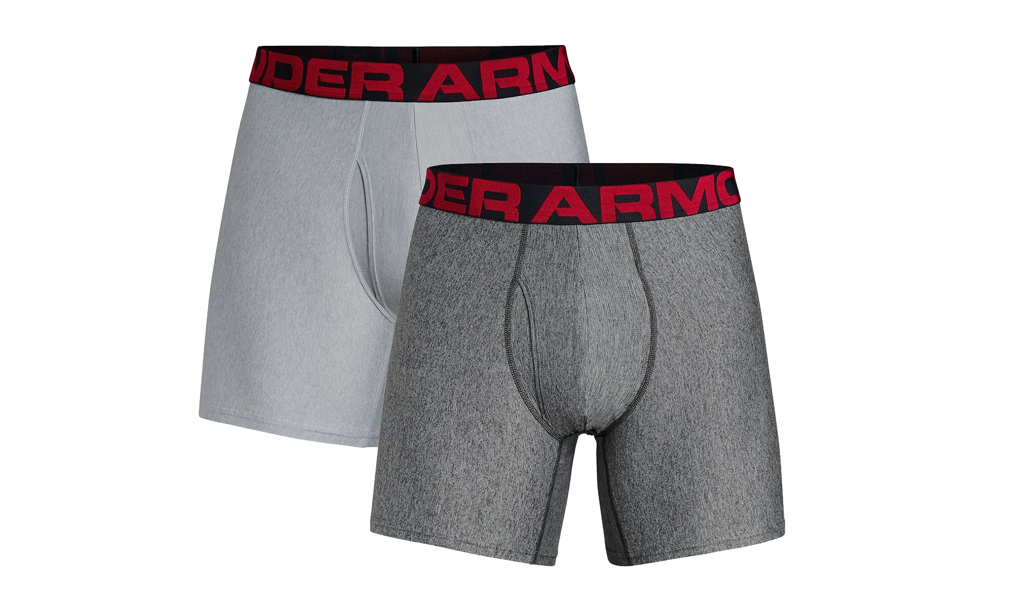 Tech 6" 2-Pack Boxerjock "Mod Gray Light Heather / Jet Gray Light Heather" 1327415 011 - Image 2