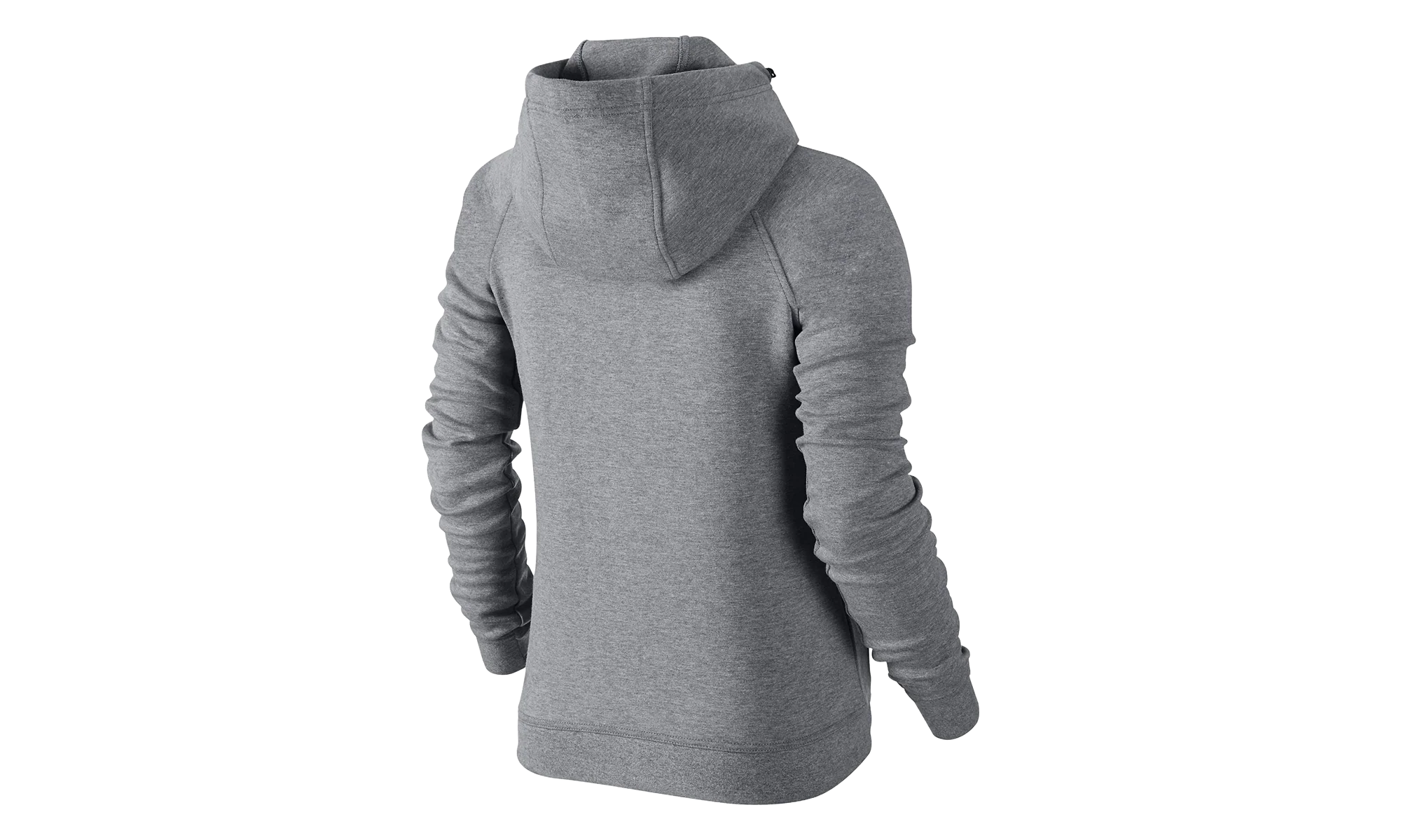 Tech Fleece Hoodie WMNS "Charcoal Heather / Black" 683798 091 - Image 2