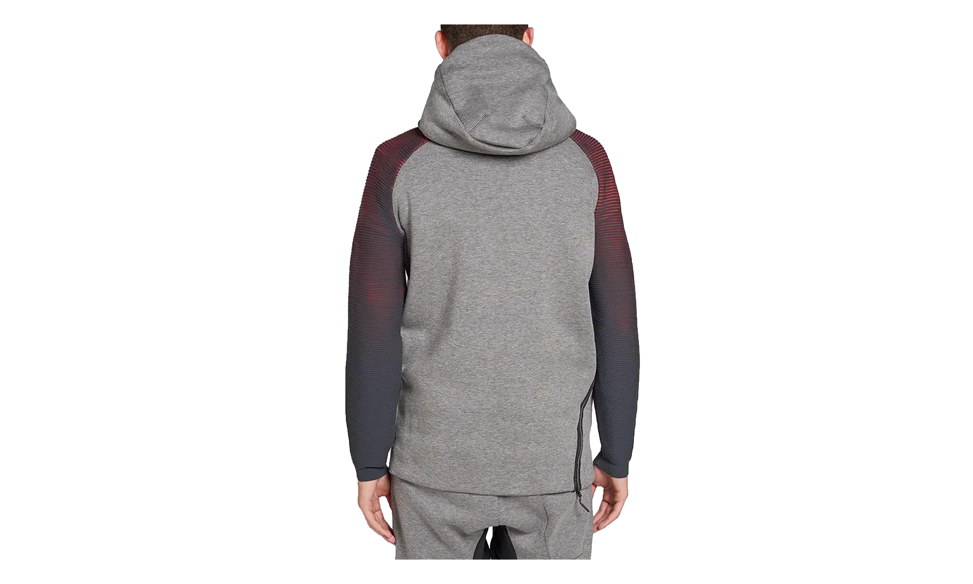 Tech Fleece Long Funnel Zip Hoodie "Carbon Heather / Black" 805655 063 - Image 2