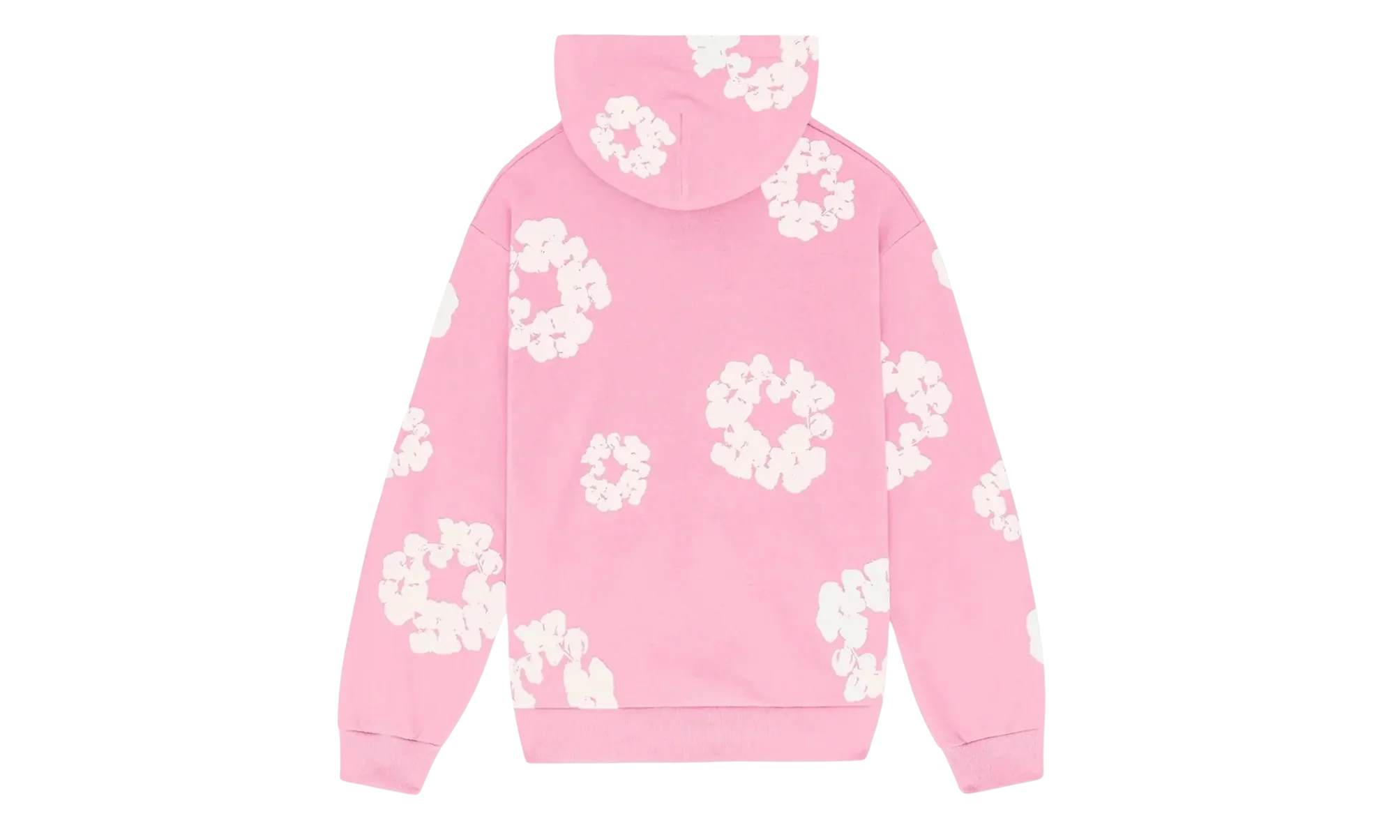 The Cotton Wreath Zip Hooded Sweatshirt "Pink" DT330 - Image 2