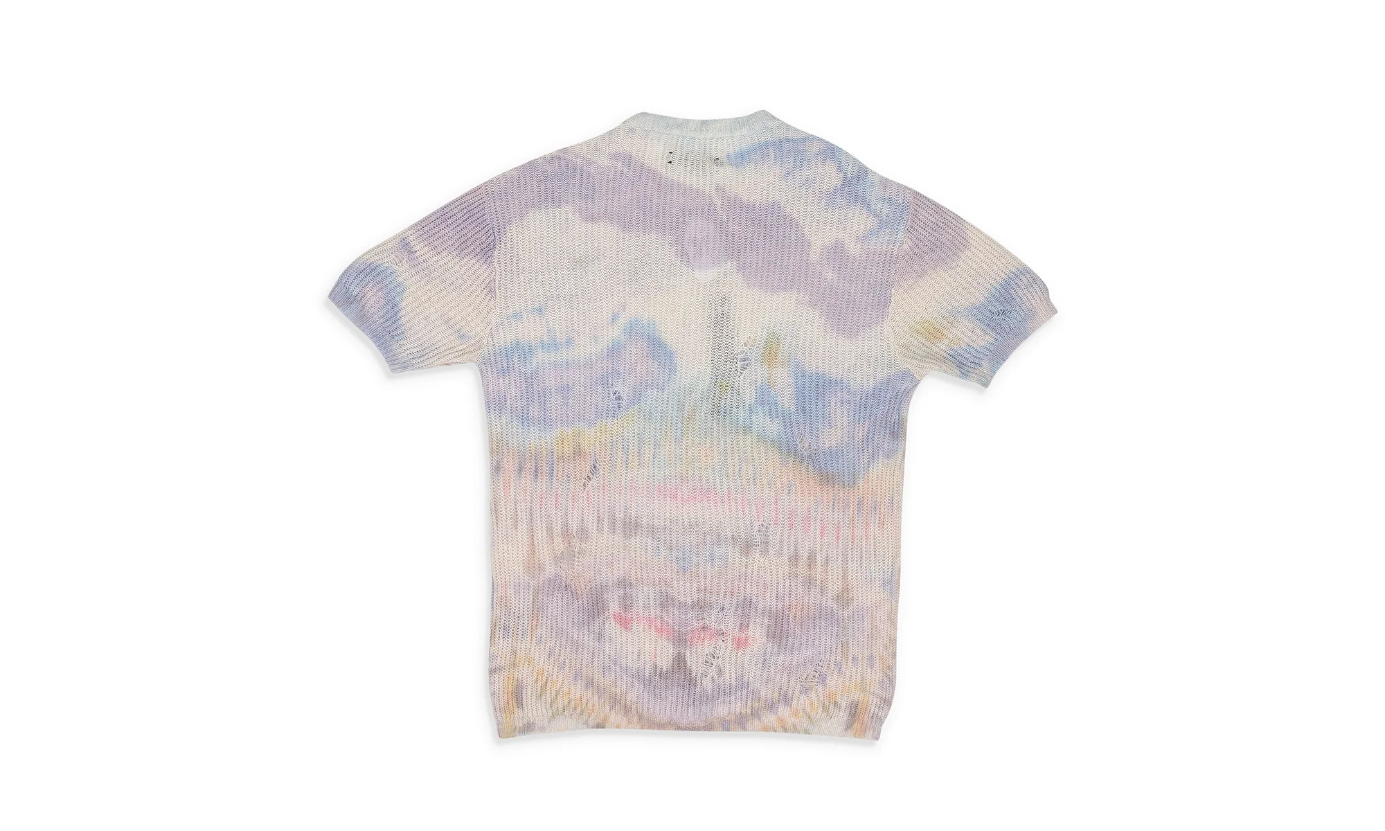 Tie Dye Knit Short Sleeve Shirt "Purple" MULTICOLOR_TIE_DYE_KNIT - Image 2