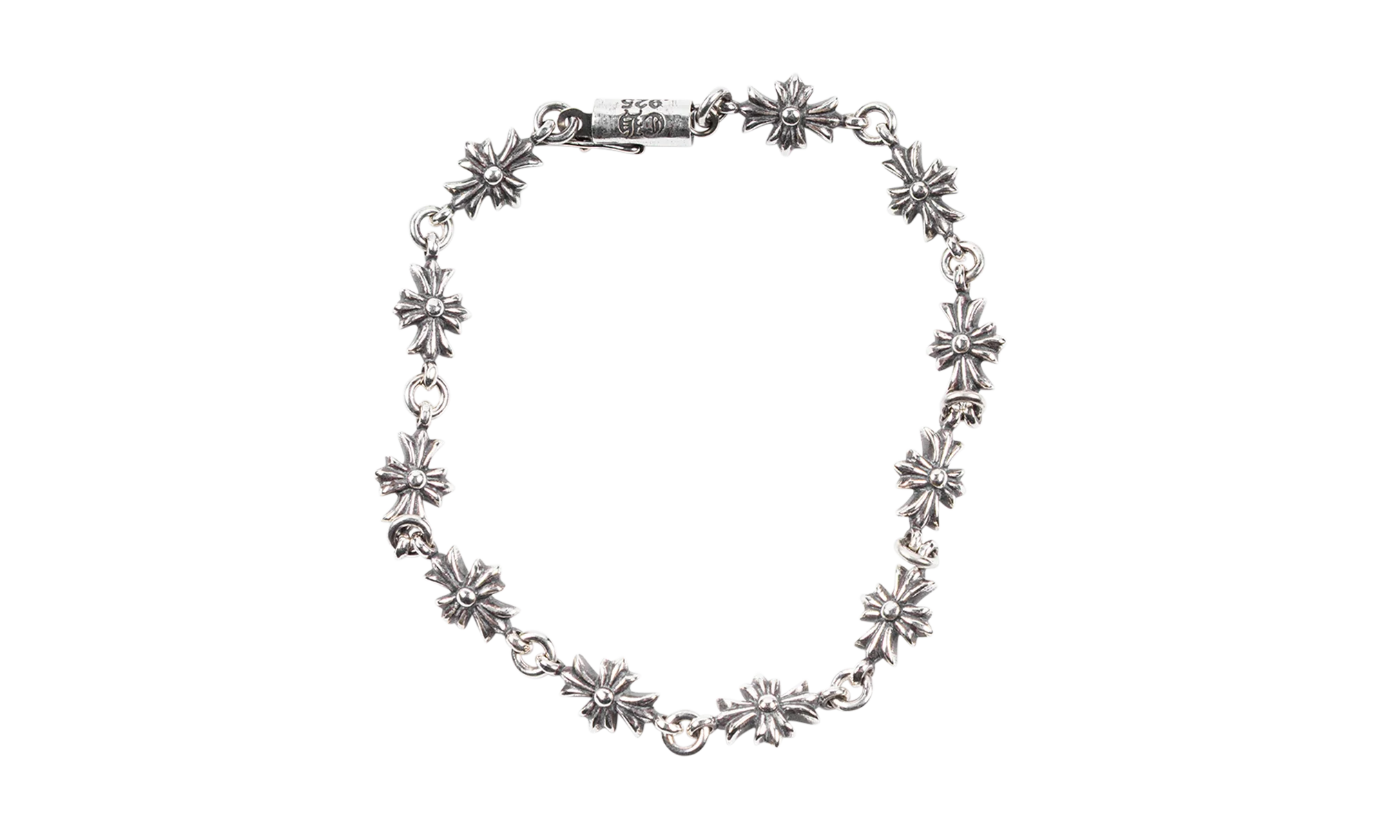 'Tiny E' Bracelet - 11 Links "7" - Silver" CHRM0462