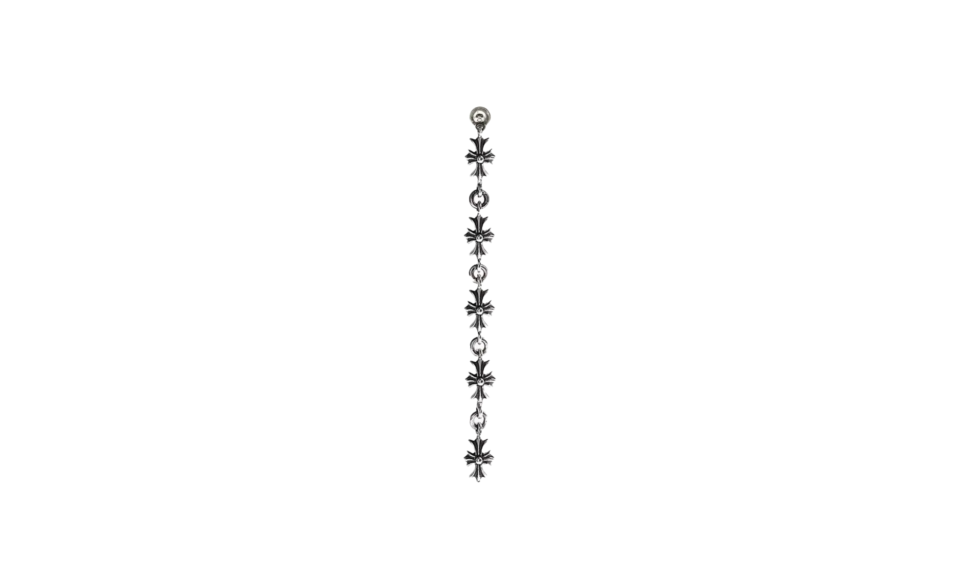 Tiny E Plus 5 Links Earring Drop "Silver" CHRM0436