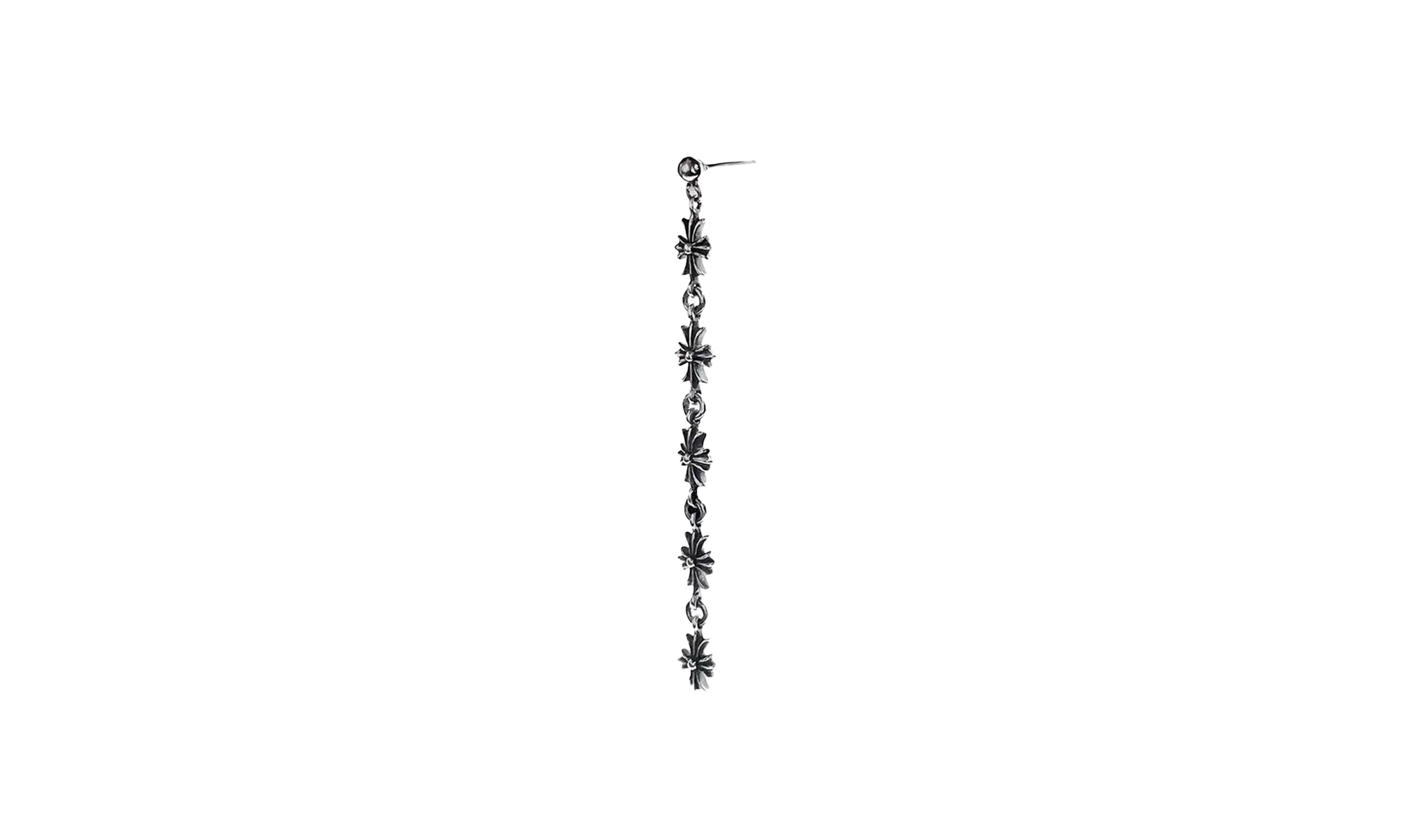 Tiny E Plus 5 Links Earring Drop "Silver" CHRM0436 - Image 2