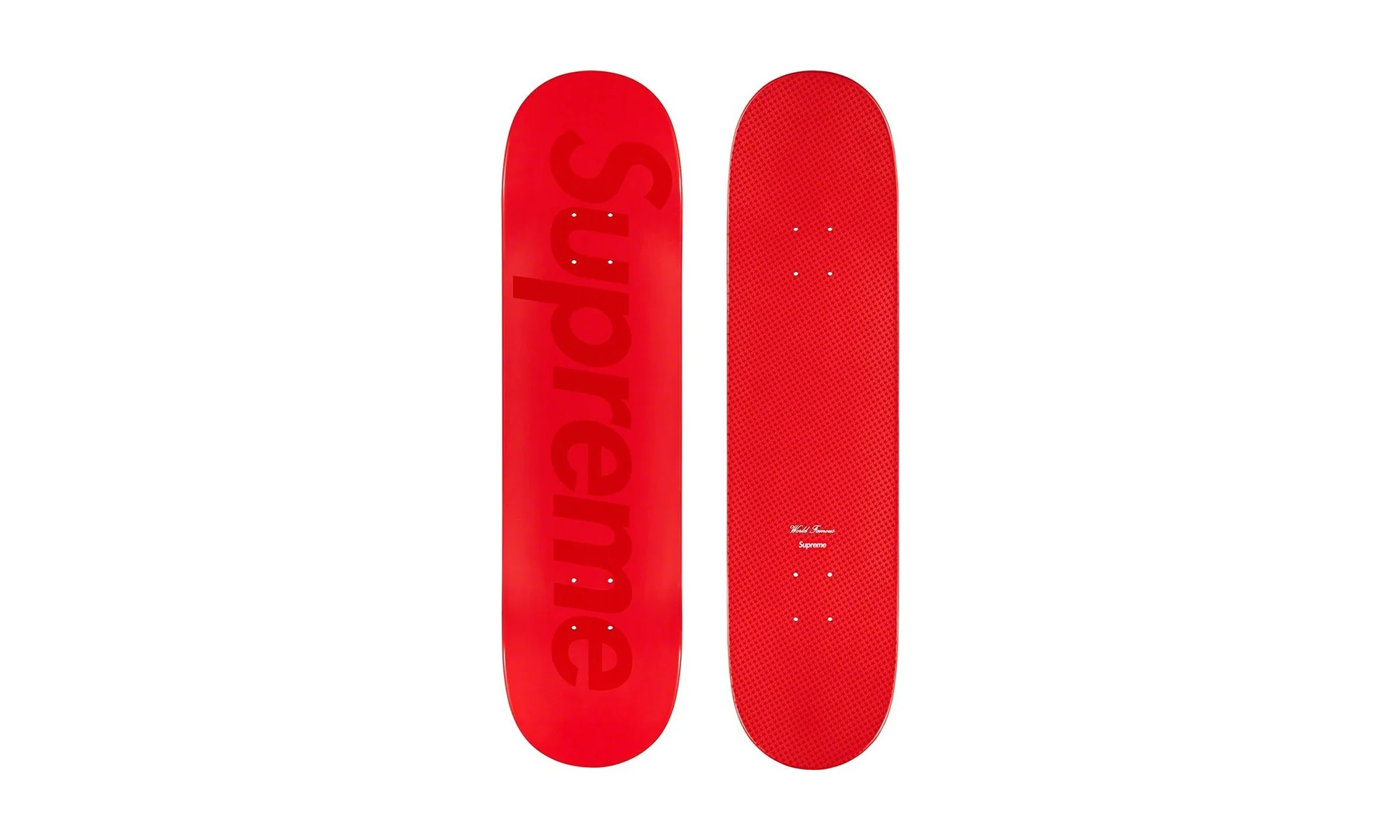Tonal Box Logo Skateboard Deck "Red" SU26417