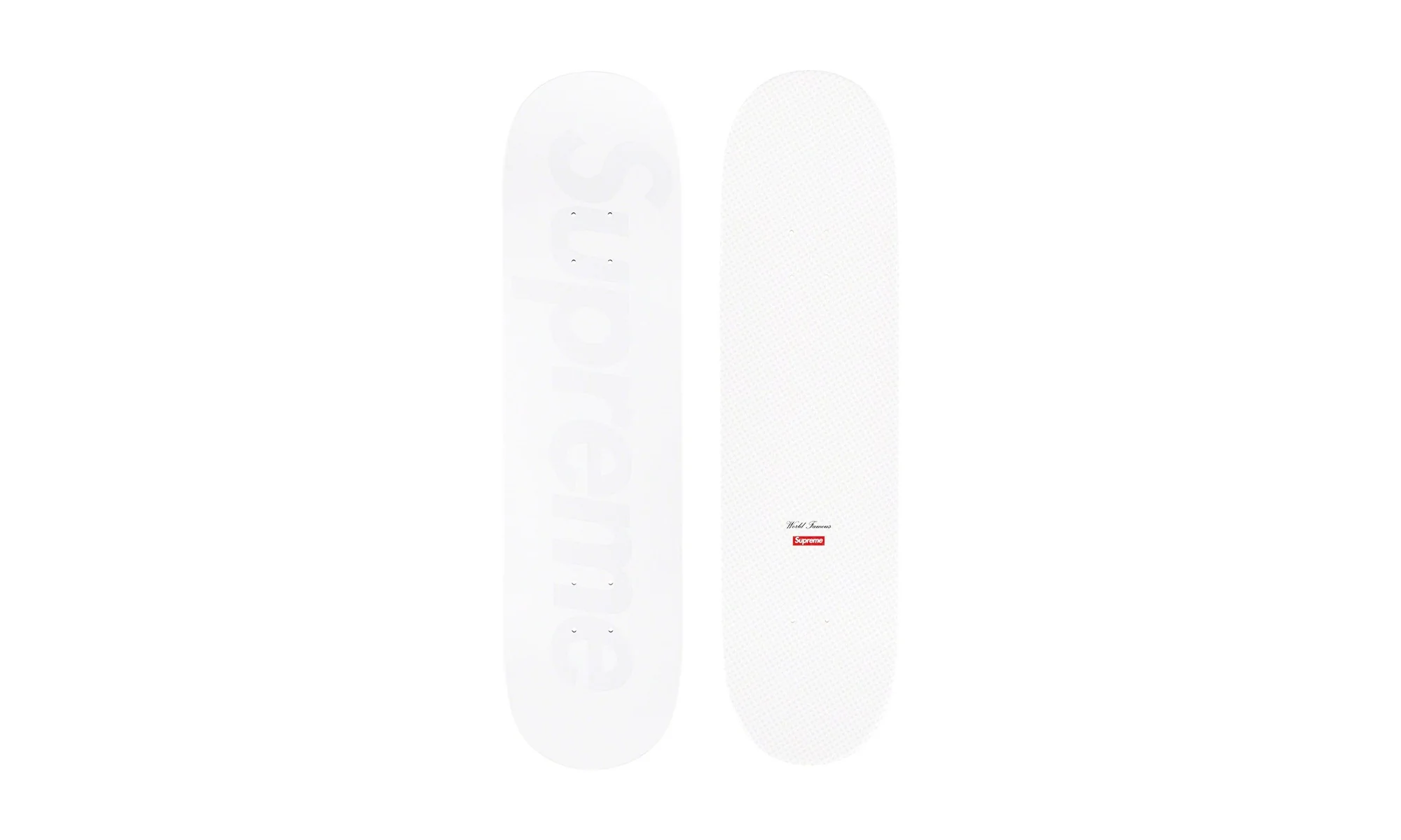 Tonal Box Logo Skateboard Deck "White" SU26418