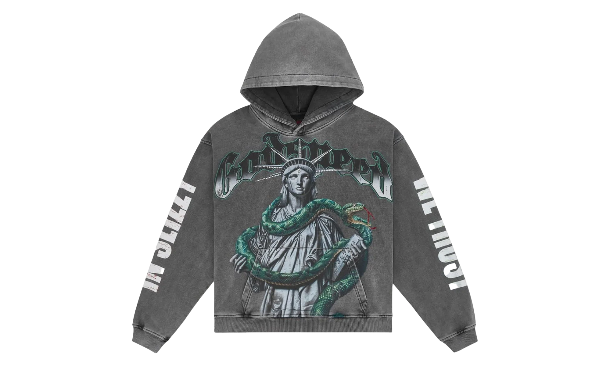 Top 5 Slizzy VVS Hoodie "Grey Wash" C3XBW7HW