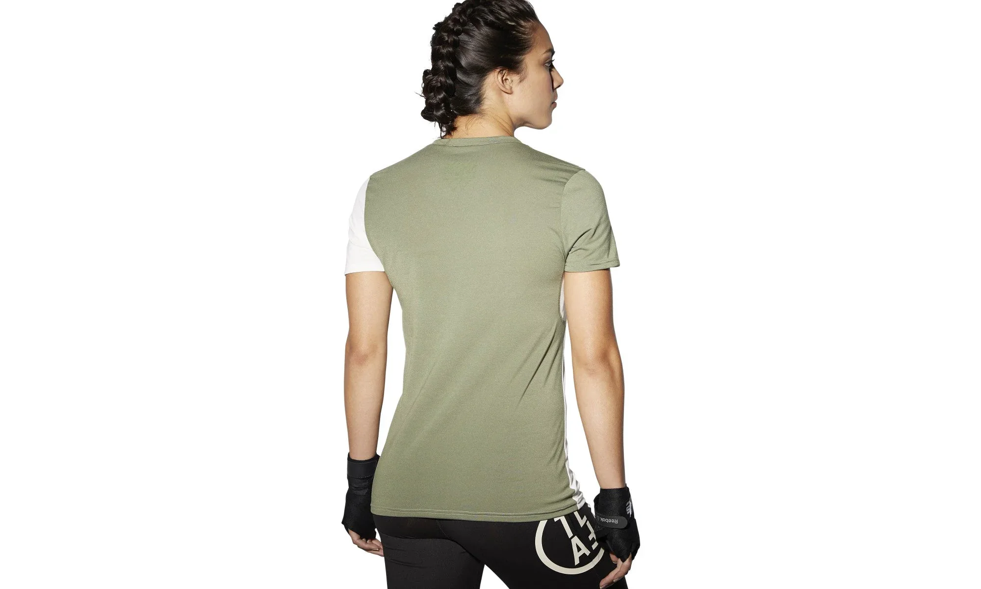 Train Like A Fighter Perf Short Sleeve V Tee WMNS "Chalk" AJ4434 - Image 2