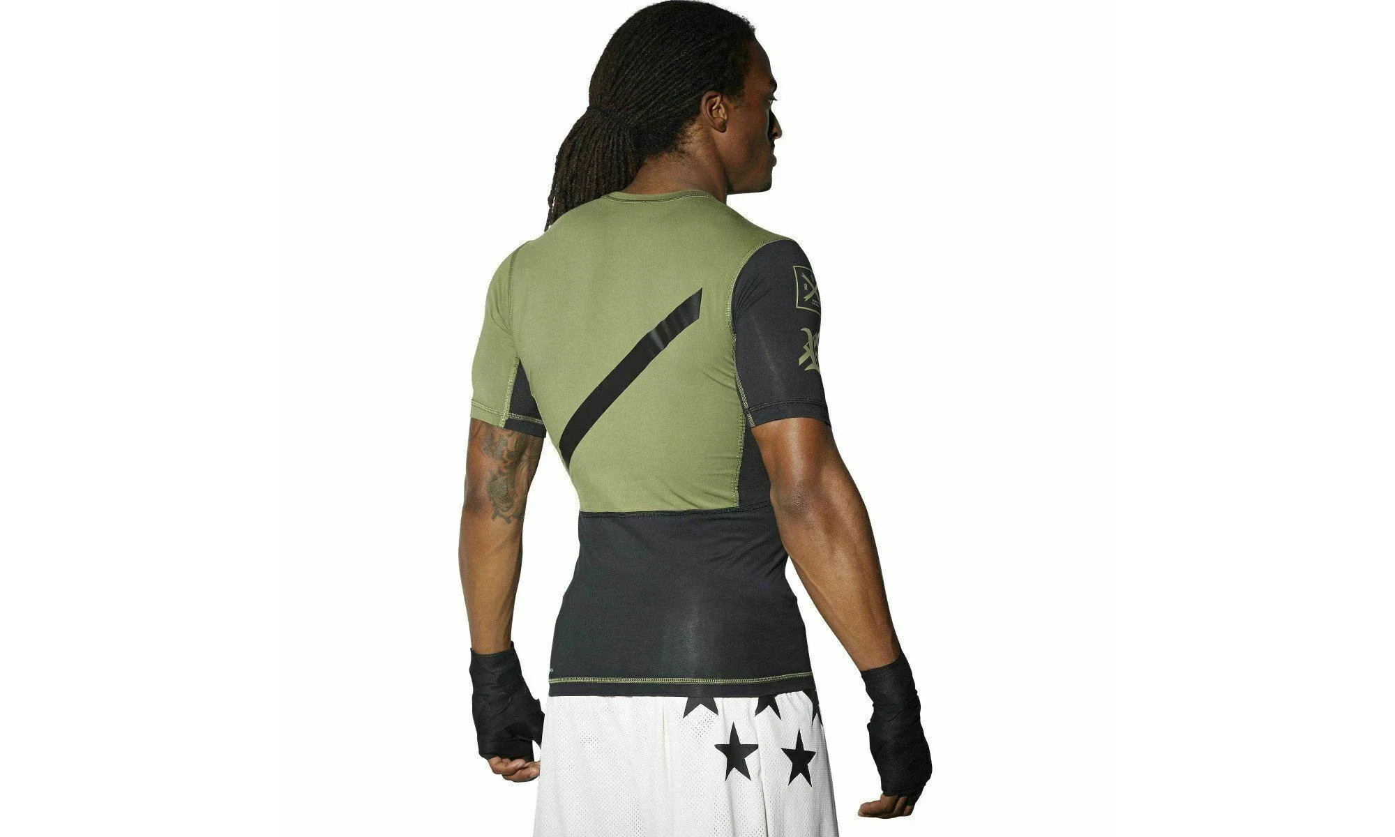 Train Like A Fighter Short Sleeve Compression Top "Canyon Green" AJ9079 - Image 2