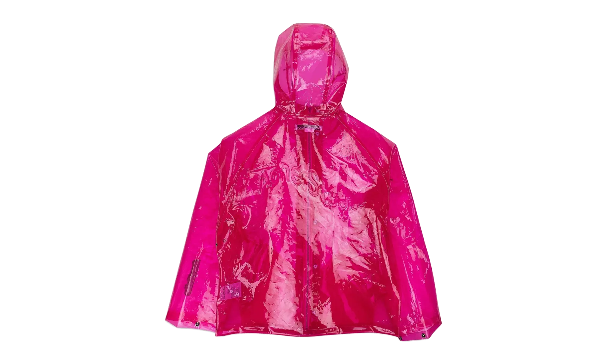 Transparent Hooded Raincoat "Pink" ASO XOTW 0002 - Image 2
