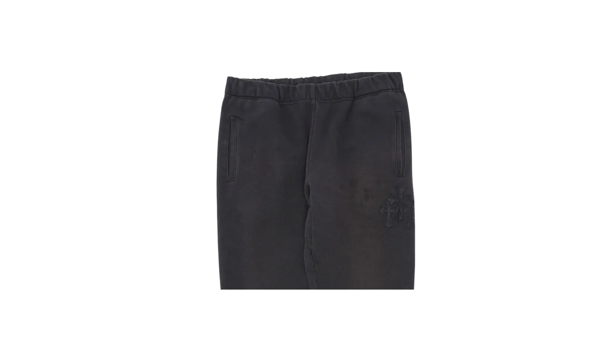 Triple Cemetery Cross Patch Sweatpants "Black" CHRM0659 - Image 2
