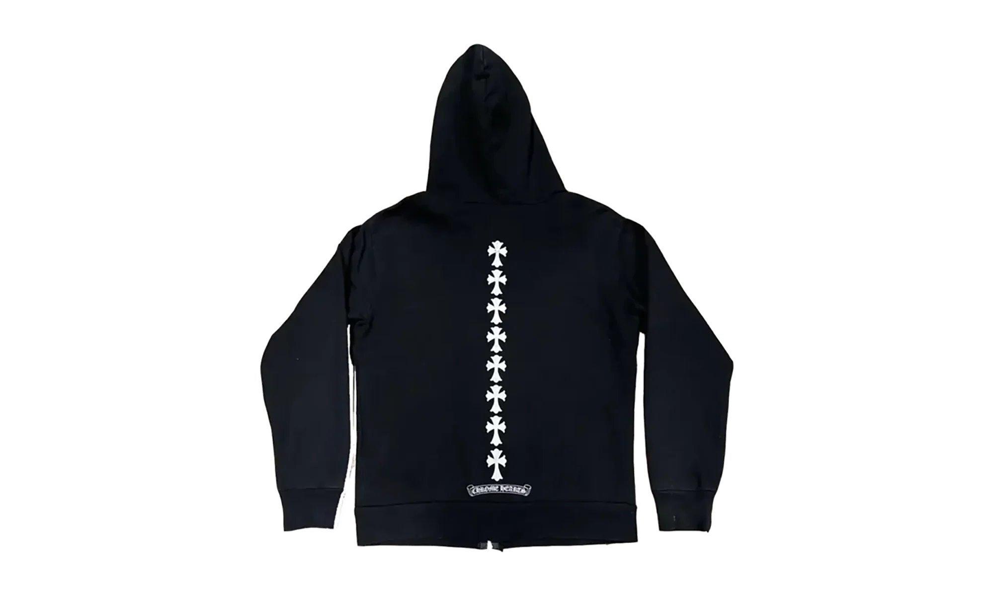 Triple Cross Logo Zip Up Hoodie "Black" CHRM0535 - Image 2